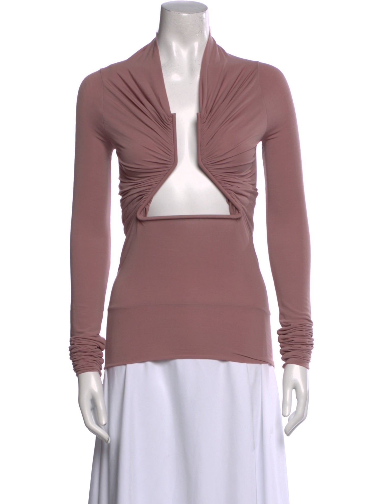 Rick Owens V-Neck Long Sleeve Bodysuit