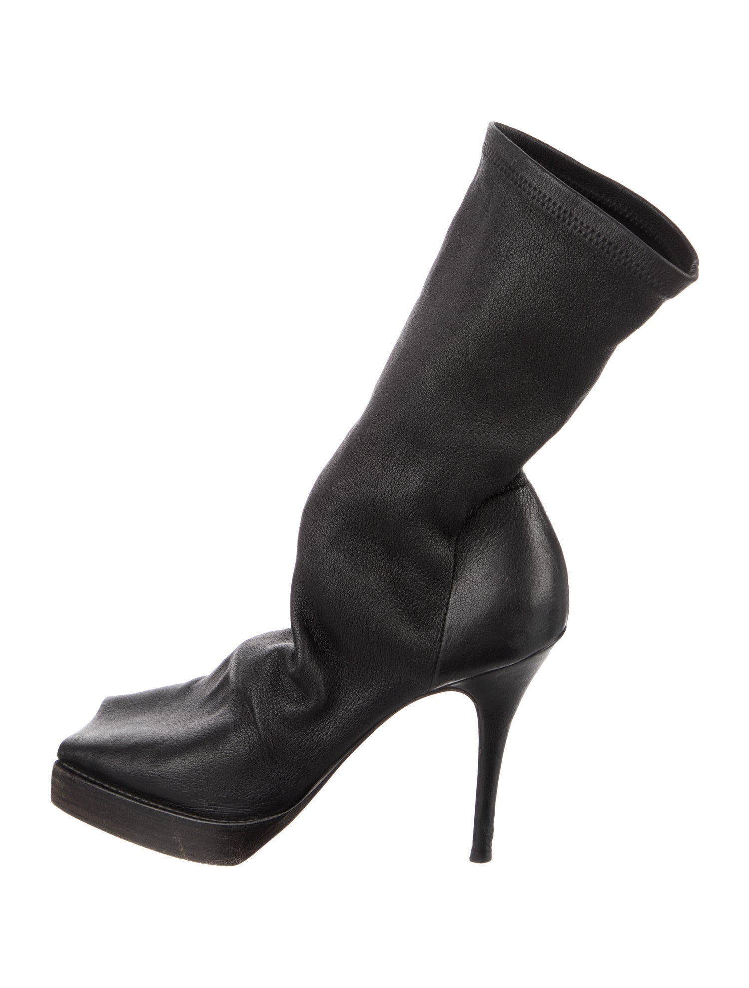 Rick Owens Leather Sock Boots