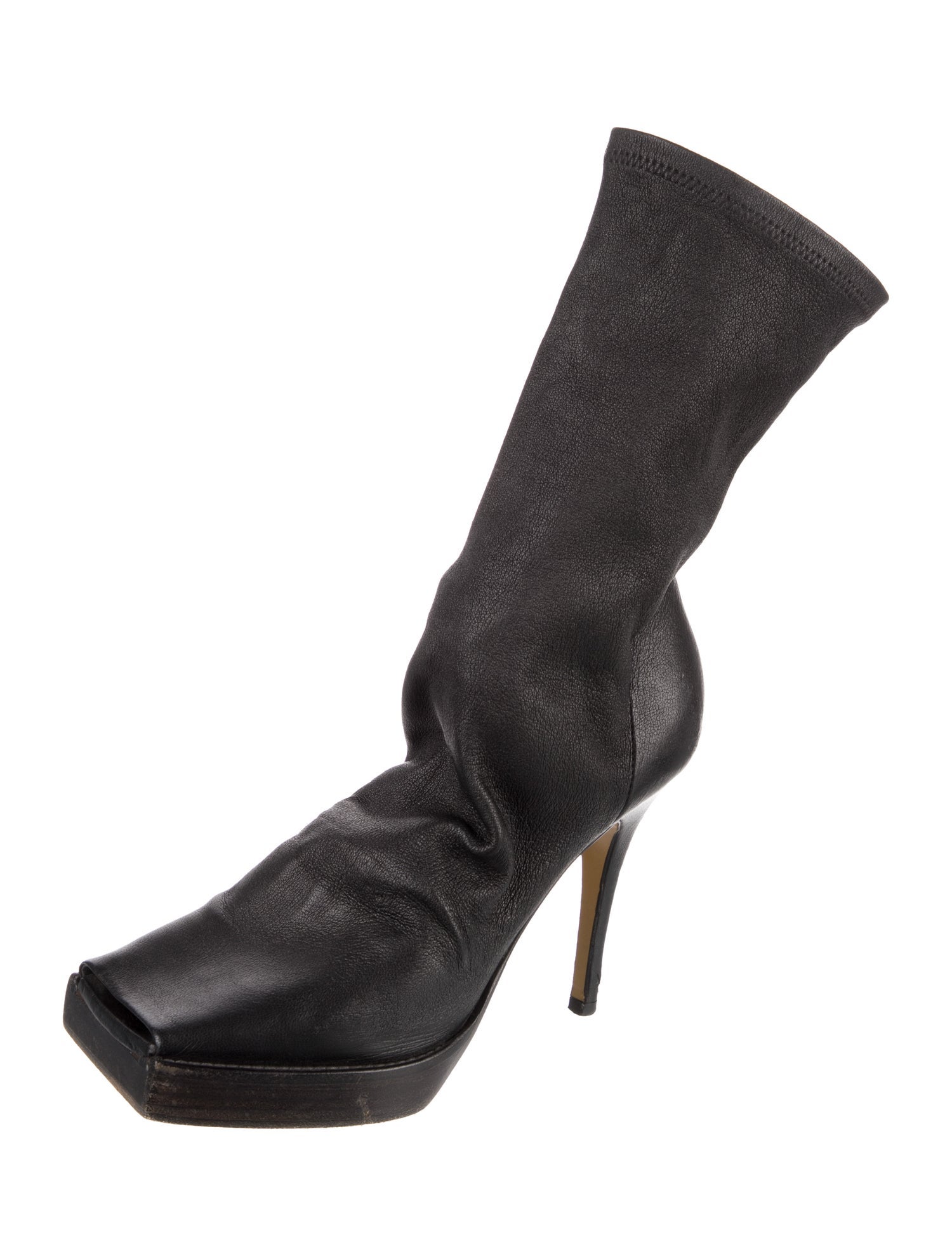 Rick Owens Leather Sock Boots