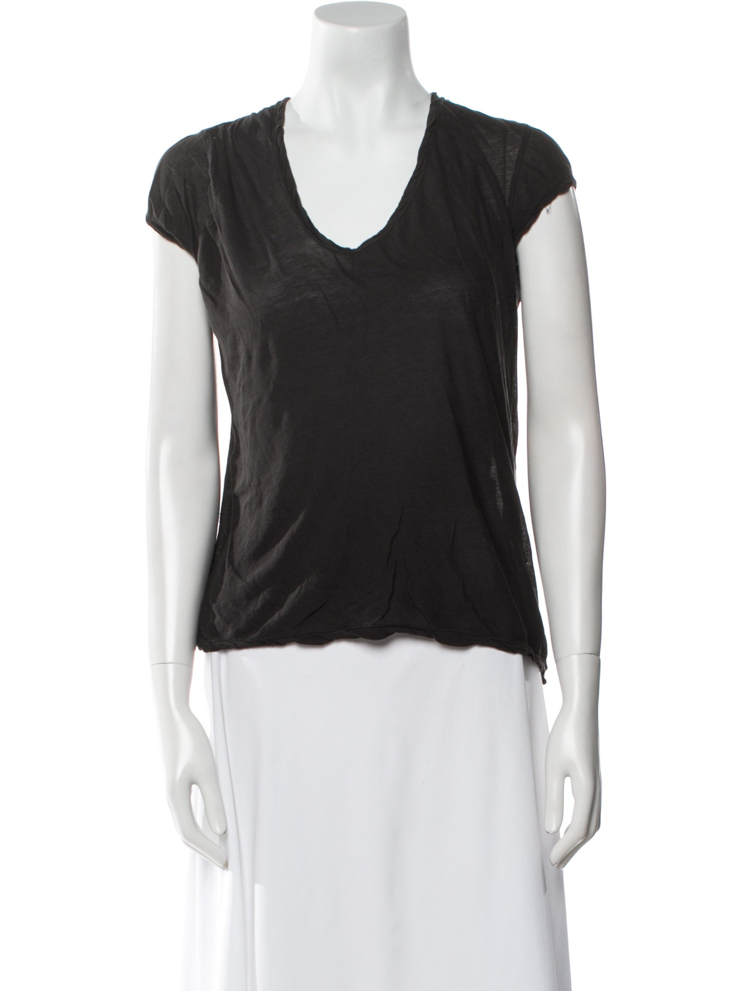Rick Owens V-Neck Short Sleeve T-Shirt