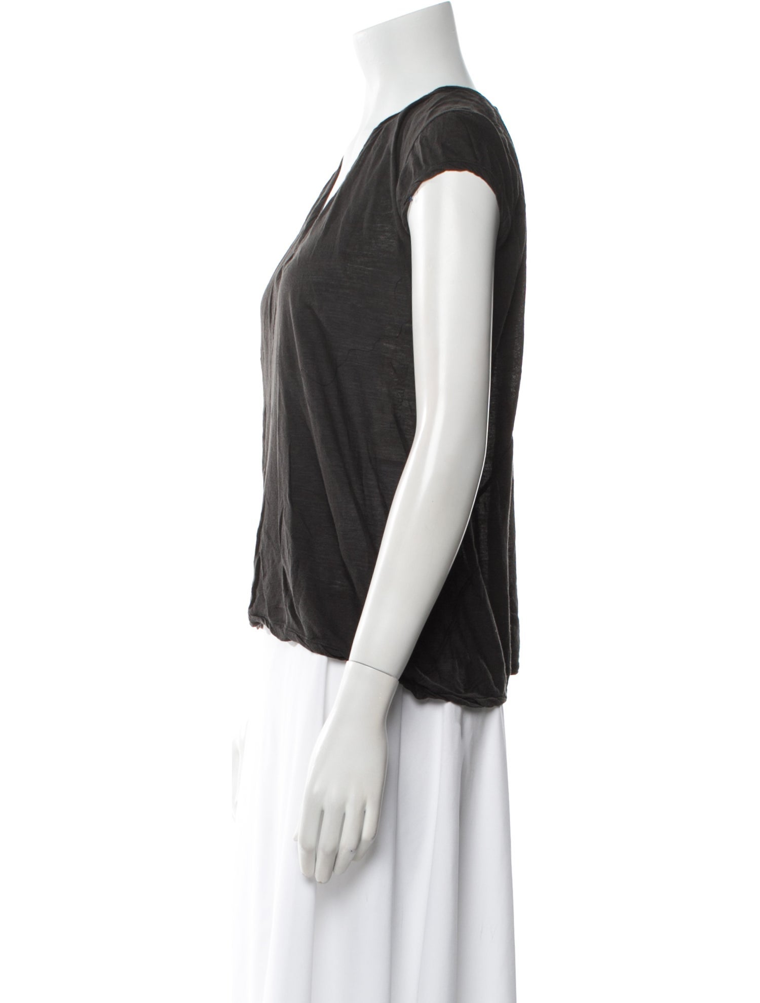 Rick Owens V-Neck Short Sleeve T-Shirt