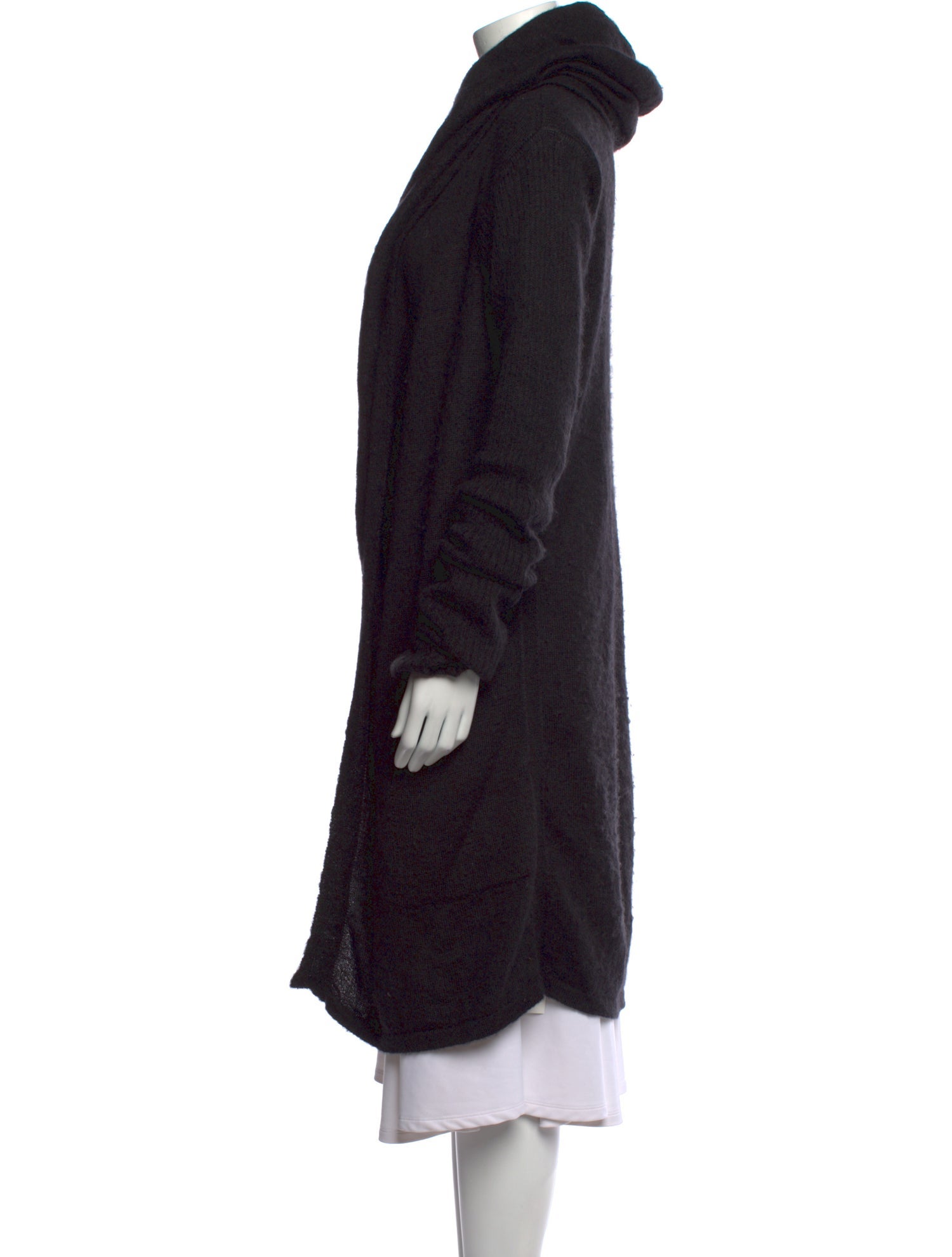 Rick Owens Kid Mohair Cowl Neck Sweater