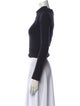 Rick Owens Cowl Neck Long Sleeve Crop Top