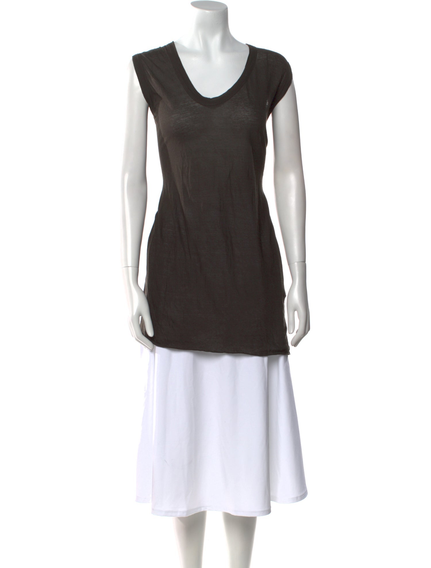 Rick Owens Scoop Neck Sleeveless Tunic
