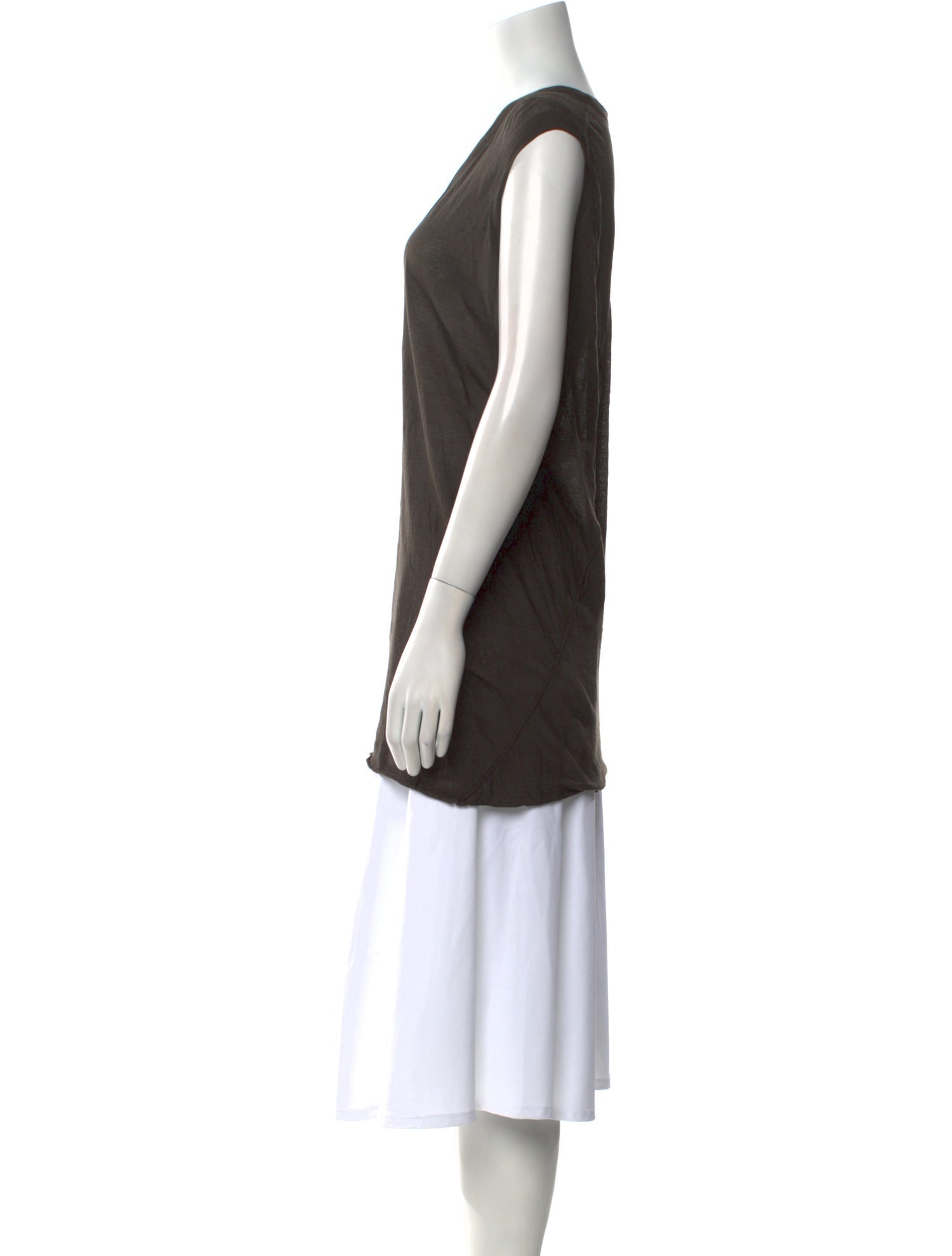 Rick Owens Scoop Neck Sleeveless Tunic