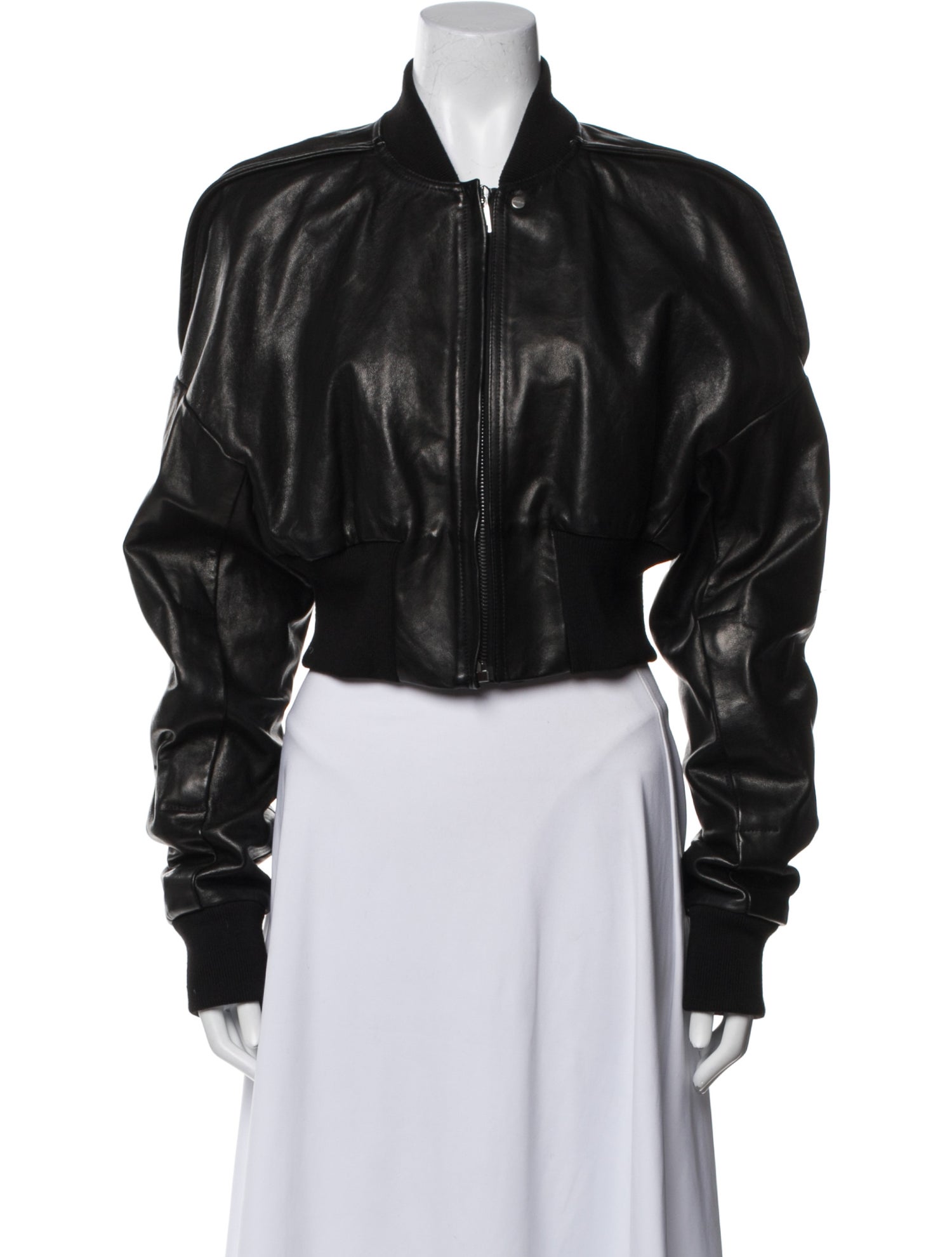 Rick Owens Leather Bomber Jacket