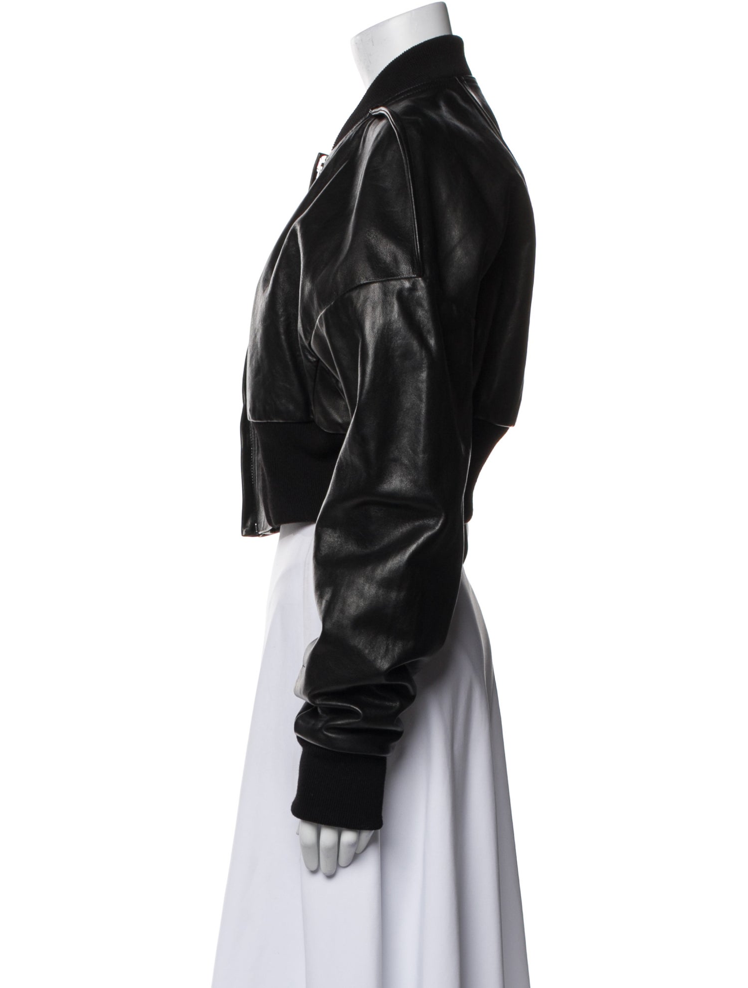 Rick Owens Leather Bomber Jacket
