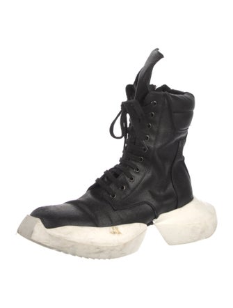 Rick Owens Leather Lace-Up Boots
