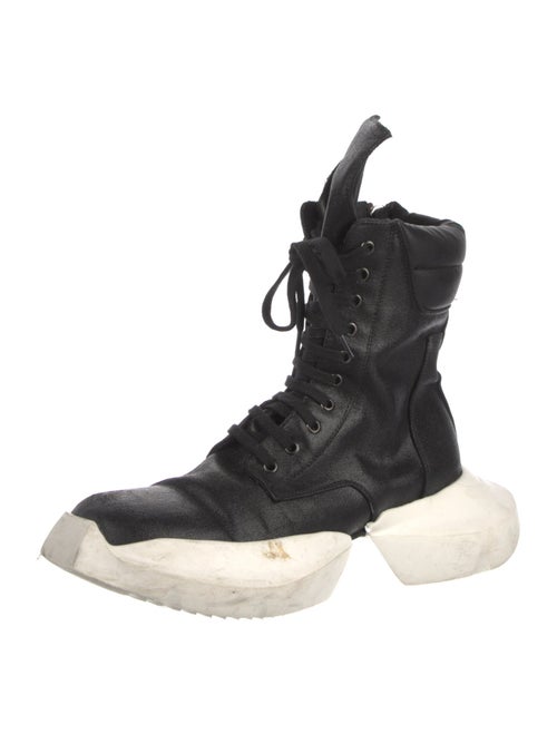 Rick Owens Leather Lace-Up Boots