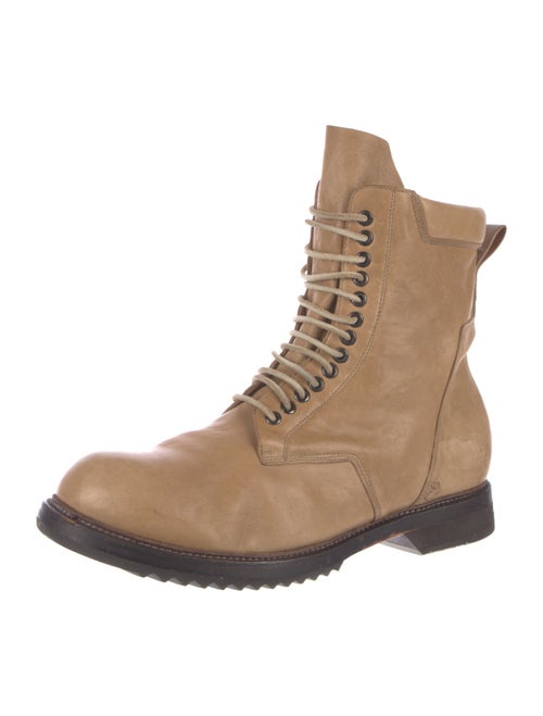 Rick Owens Leather Lace-Up Boots