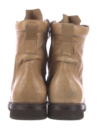 Rick Owens Leather Lace-Up Boots