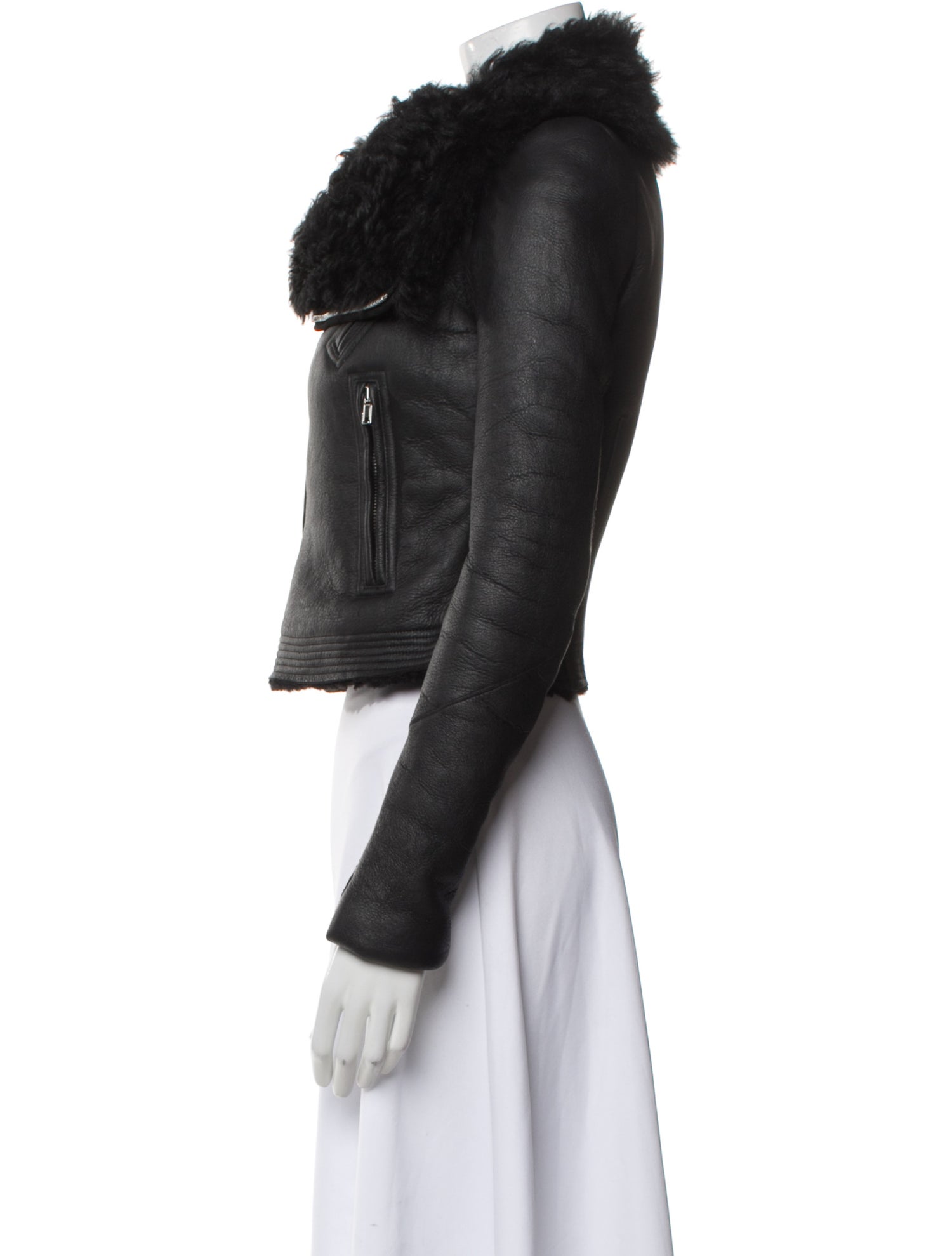 Rick Owens 2016 'Mastodon' Classic Biker Fur Jacket