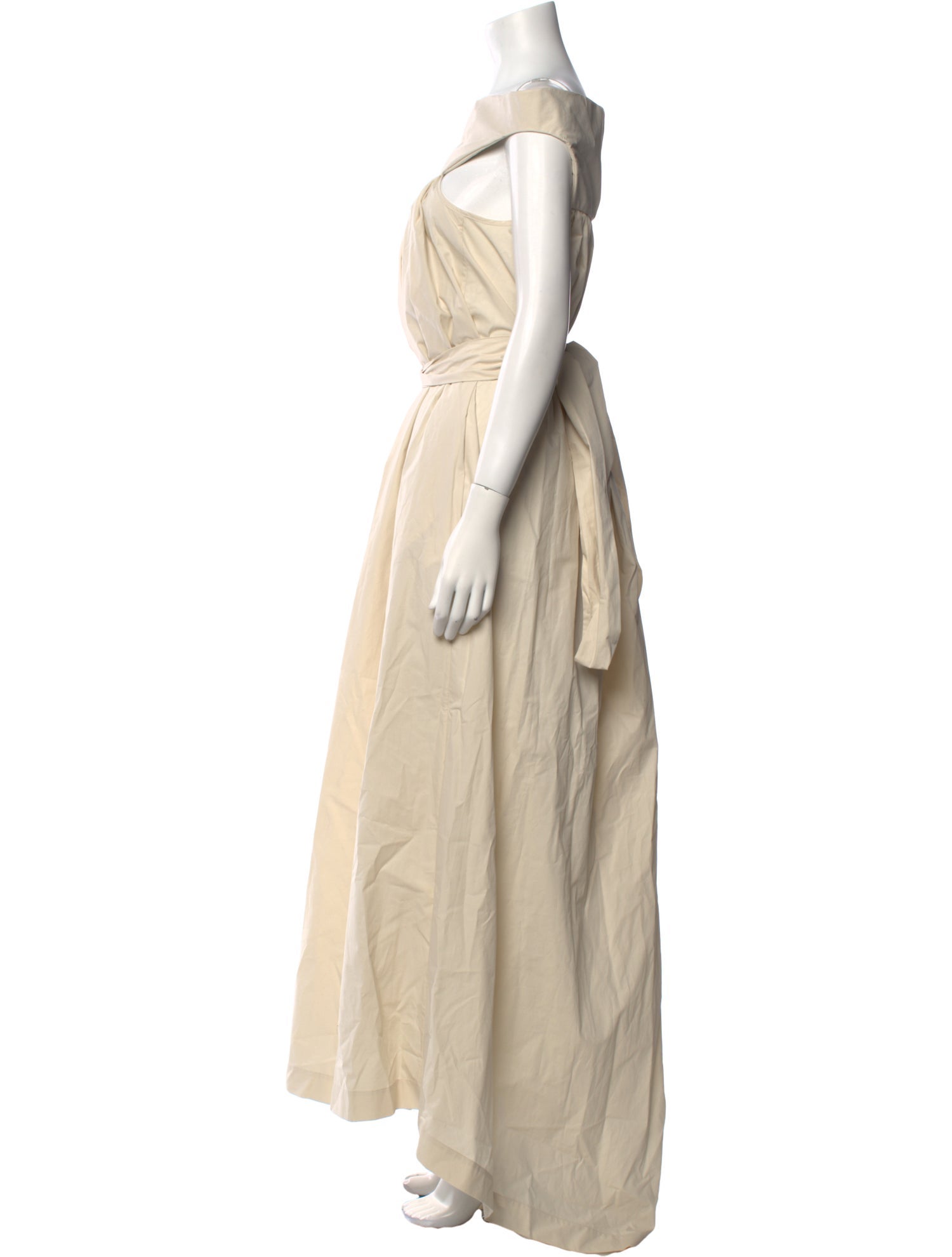 Rick Owens Off-The-Shoulder Long Dress