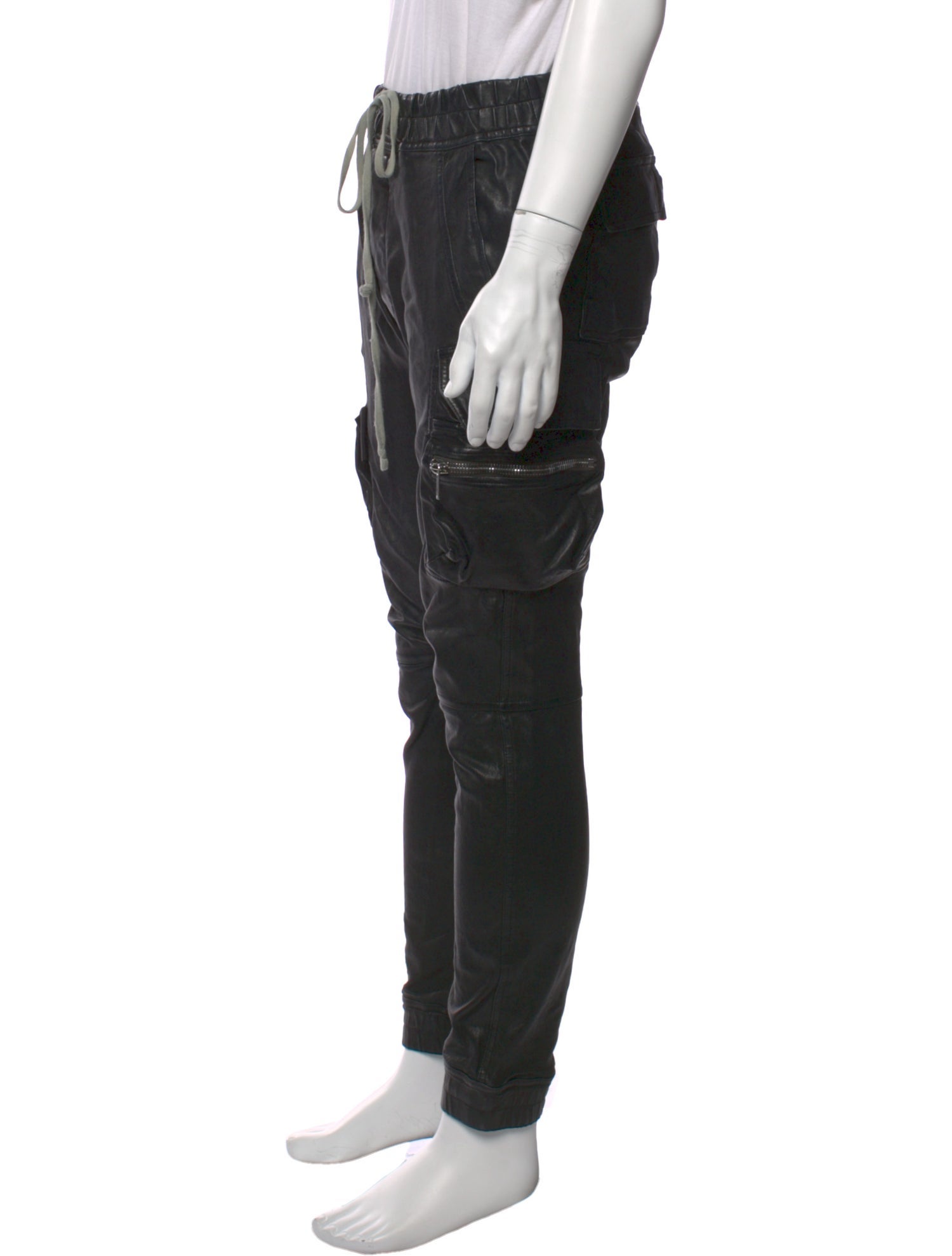 Rick Owens Lamb Leather Cargo Pants