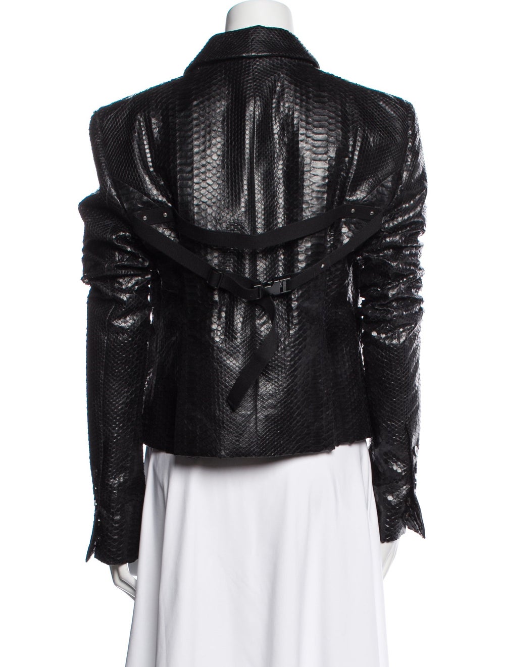 Rick Owens Python Blazer Printed Shawl Collar Sli… - image 3