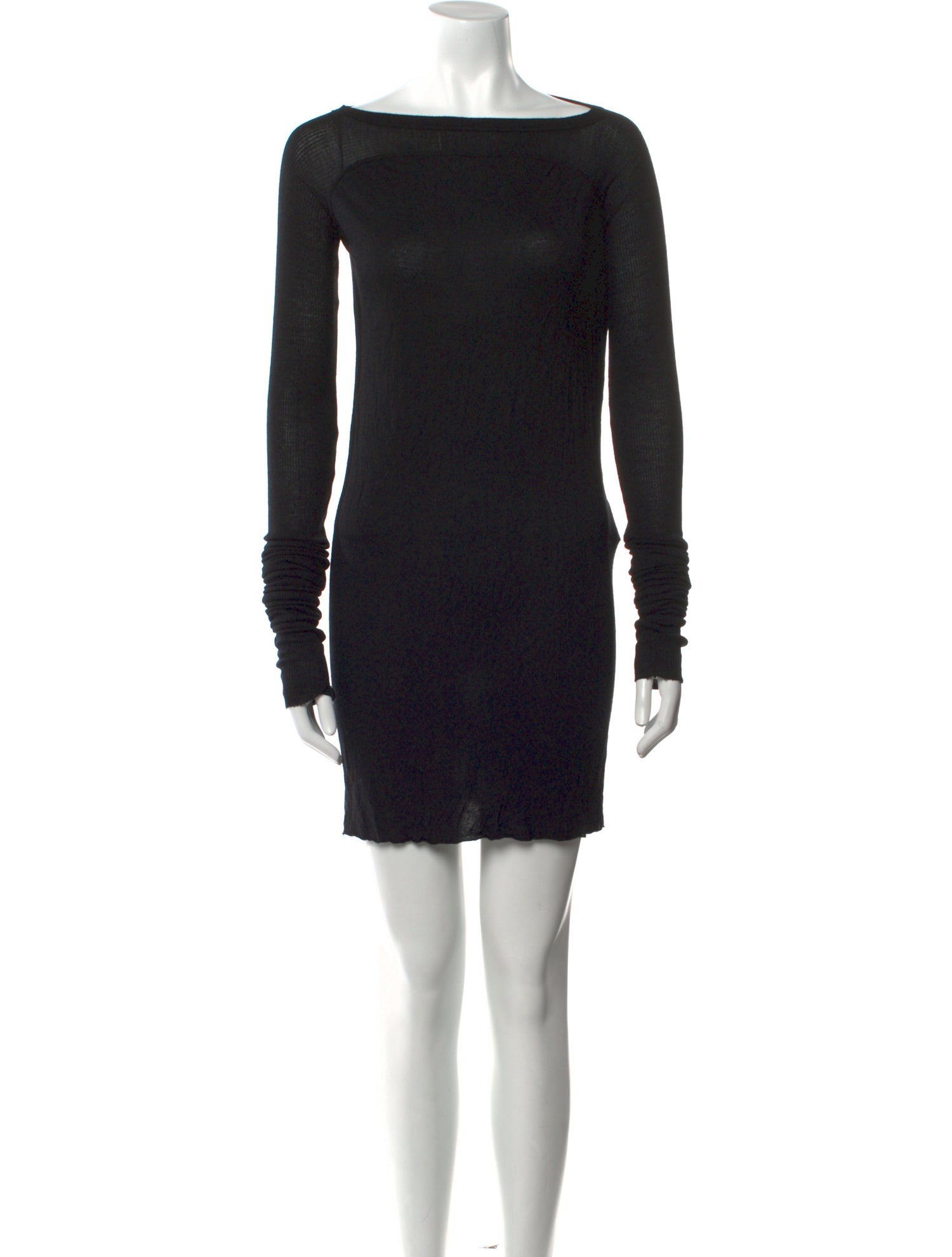 Rick Owens Bateau Neckline Mini Dress