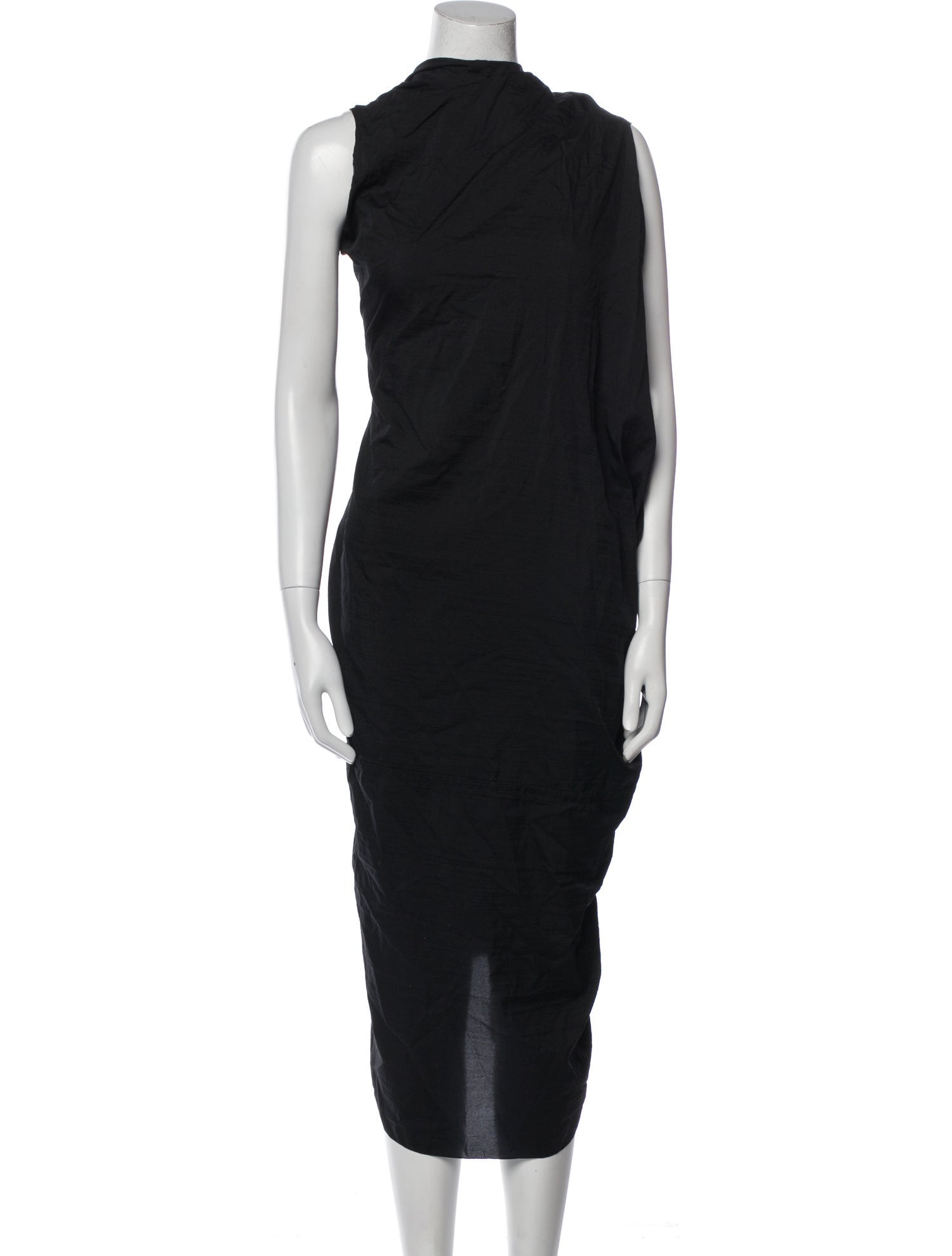 Rick Owens Mock Neck Midi Length Dress