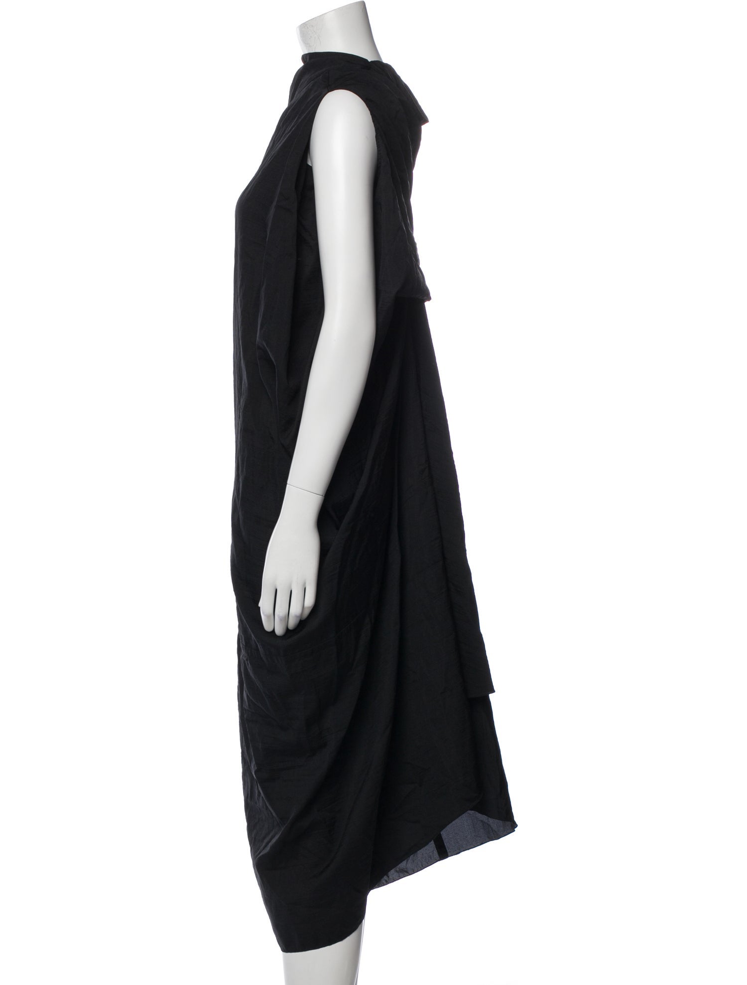 Rick Owens Mock Neck Midi Length Dress