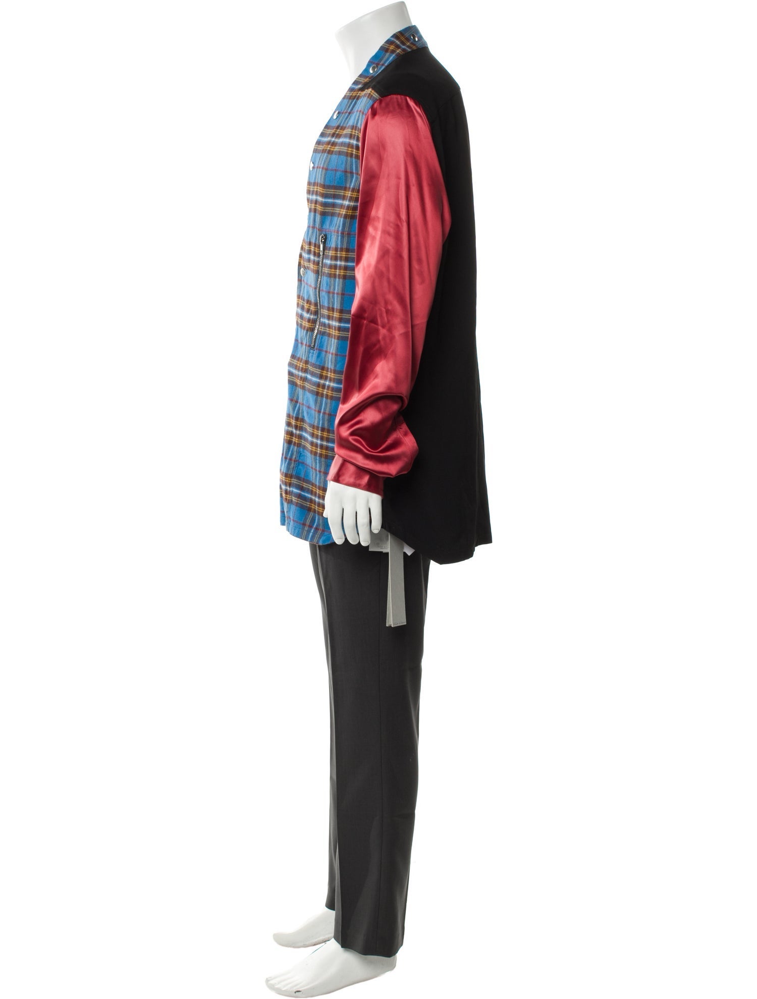 Rick Owens Plaid Print Overcoat w/ Tags