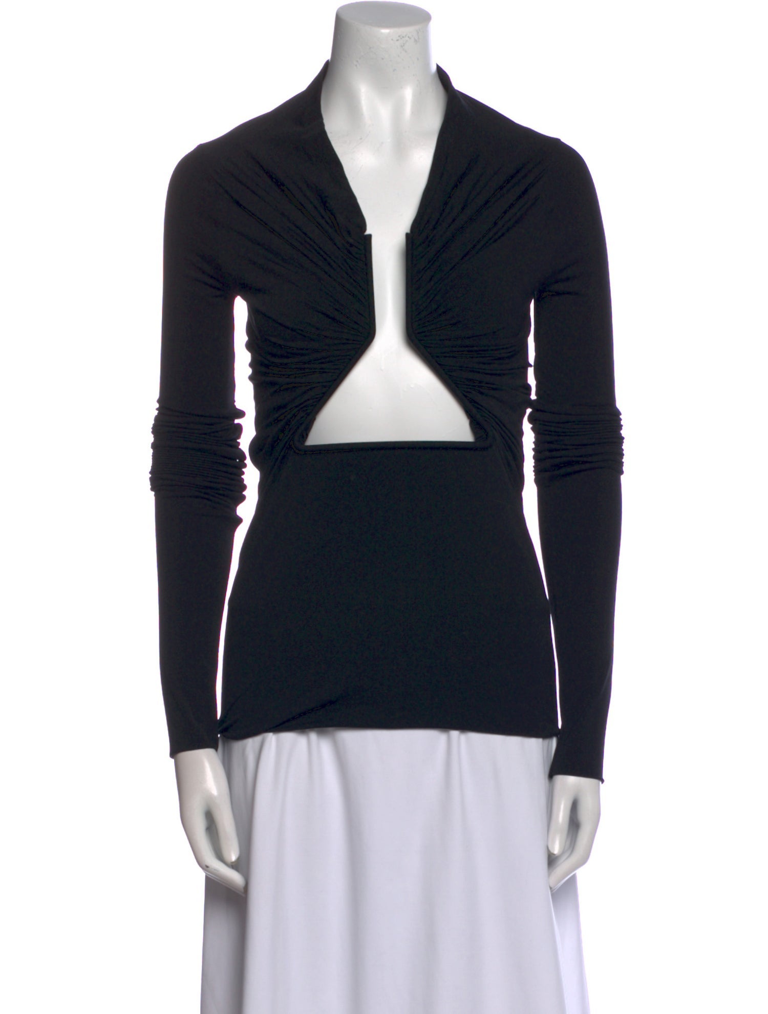 Rick Owens V-Neck Long Sleeve Bodysuit