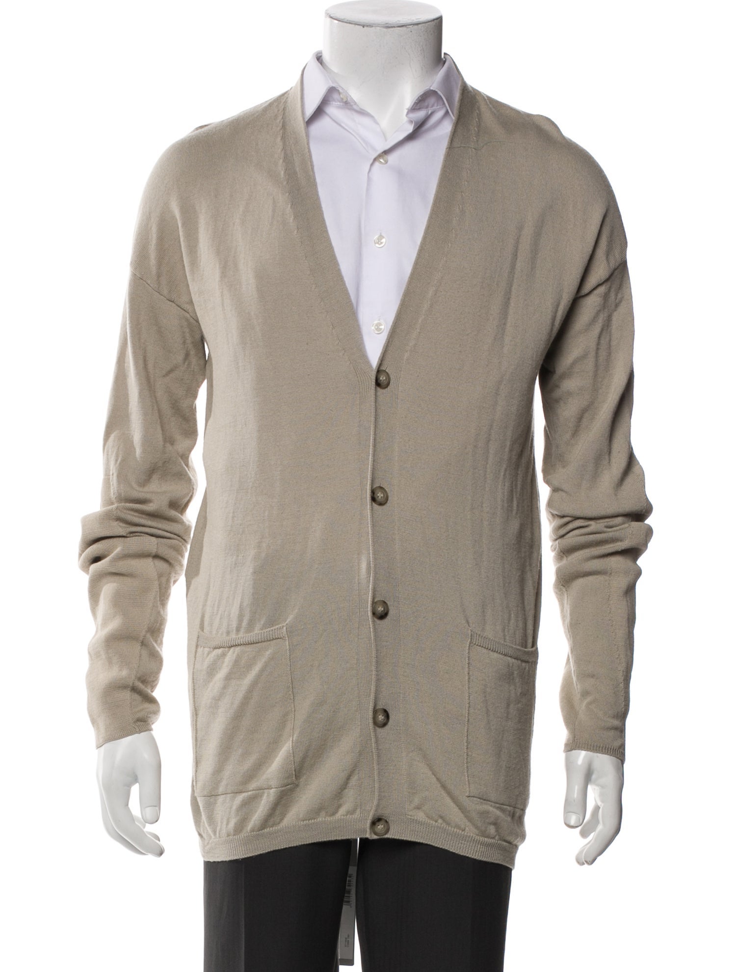 Rick Owens Virgin Wool V-Neck Cardigan