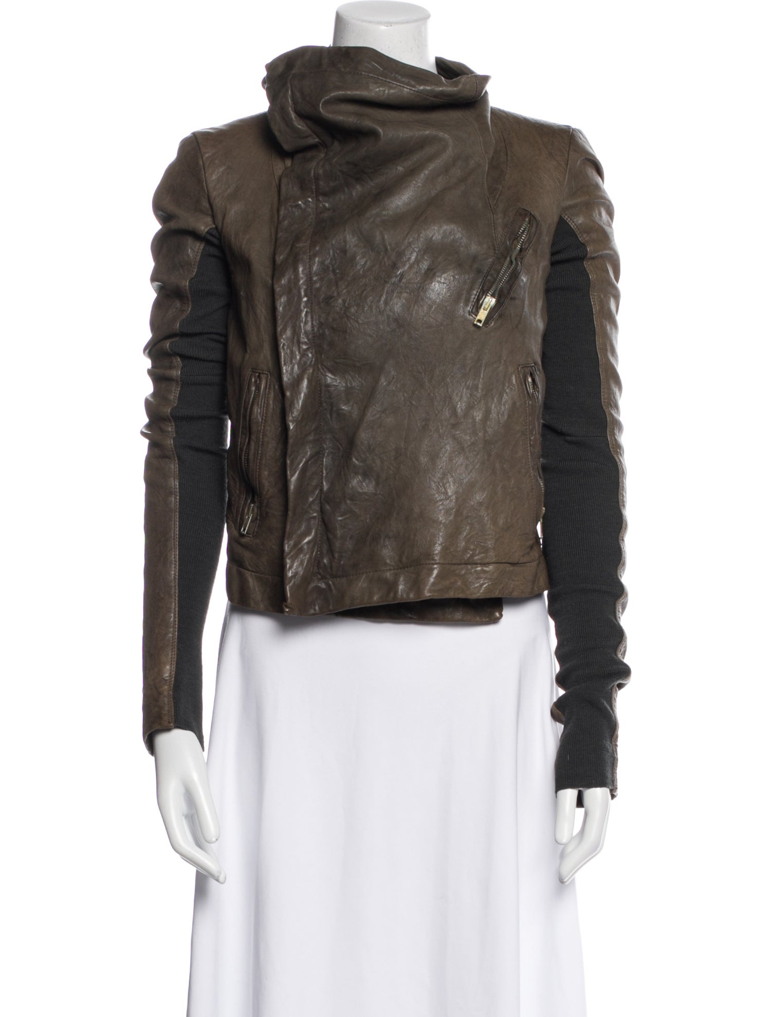 Rick Owens Leather Biker Jacket