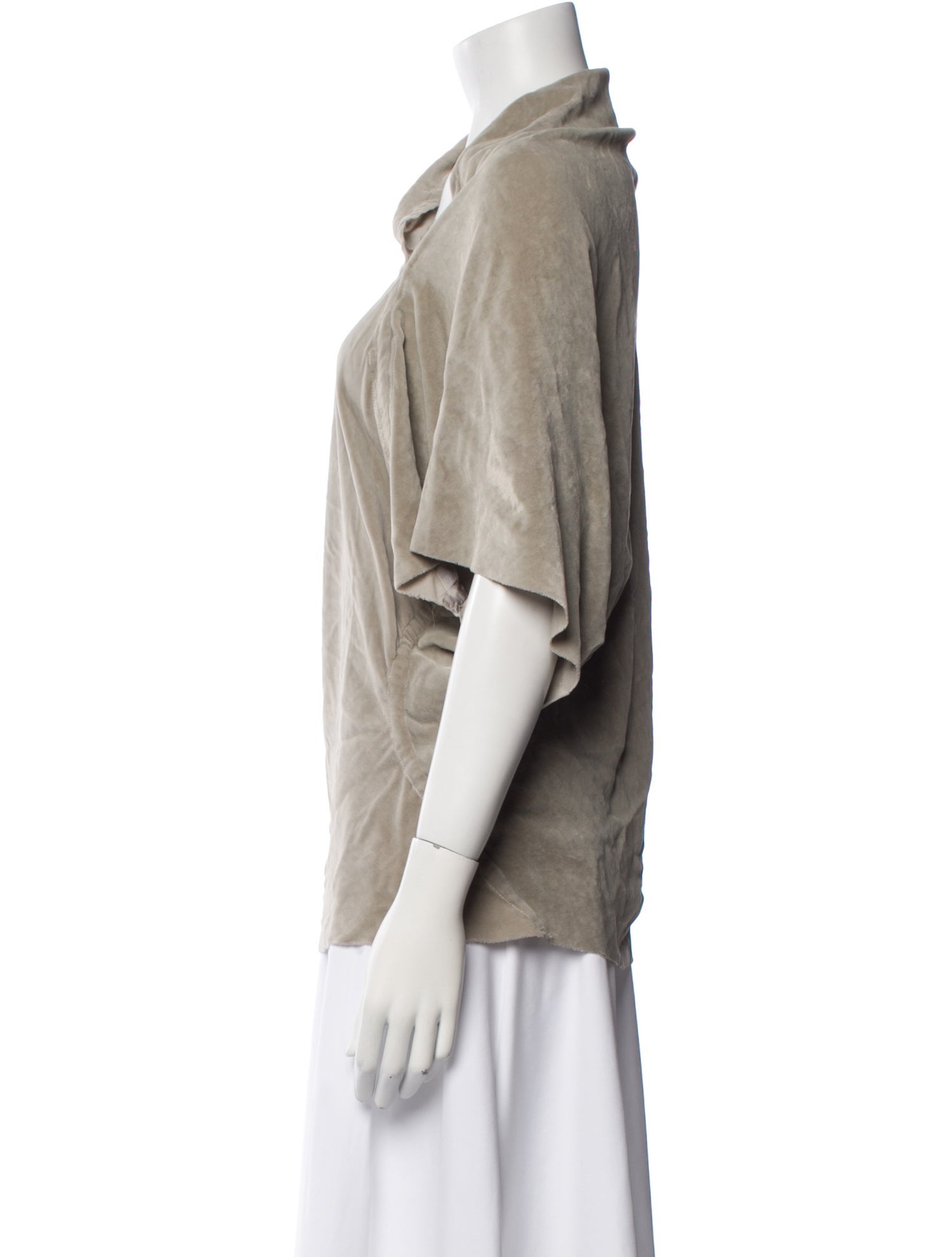 Rick Owens Cowl Neck Short Sleeve Top
