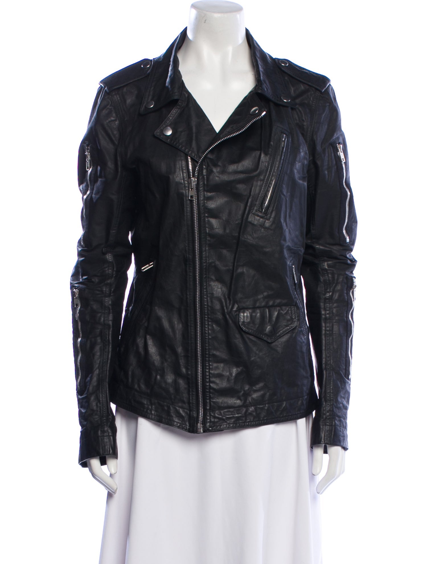 Rick Owens Leather Biker Jacket