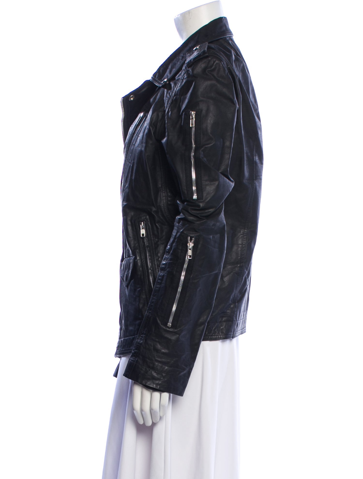 Rick Owens Leather Biker Jacket