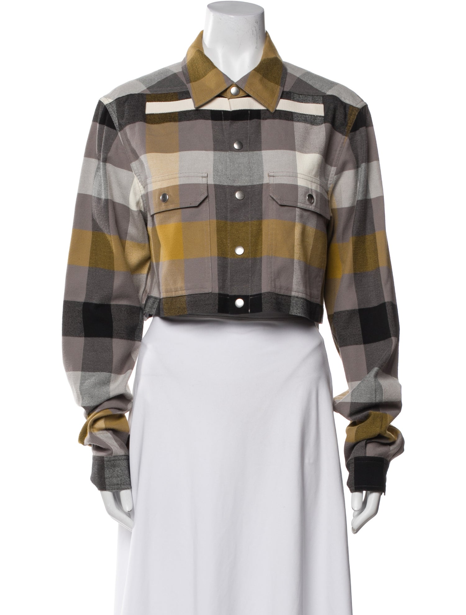 Rick Owens 2022 Plaid Print Denim Jacket