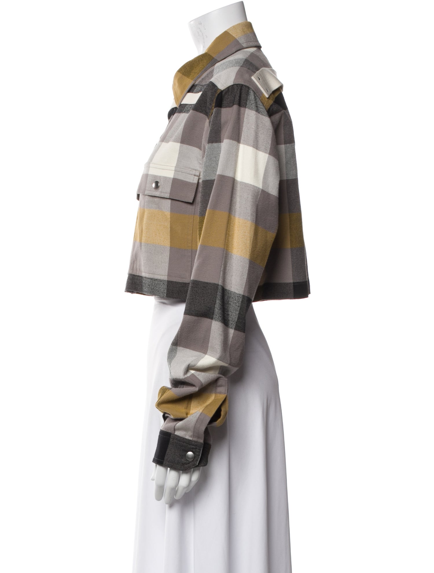 Rick Owens 2022 Plaid Print Denim Jacket