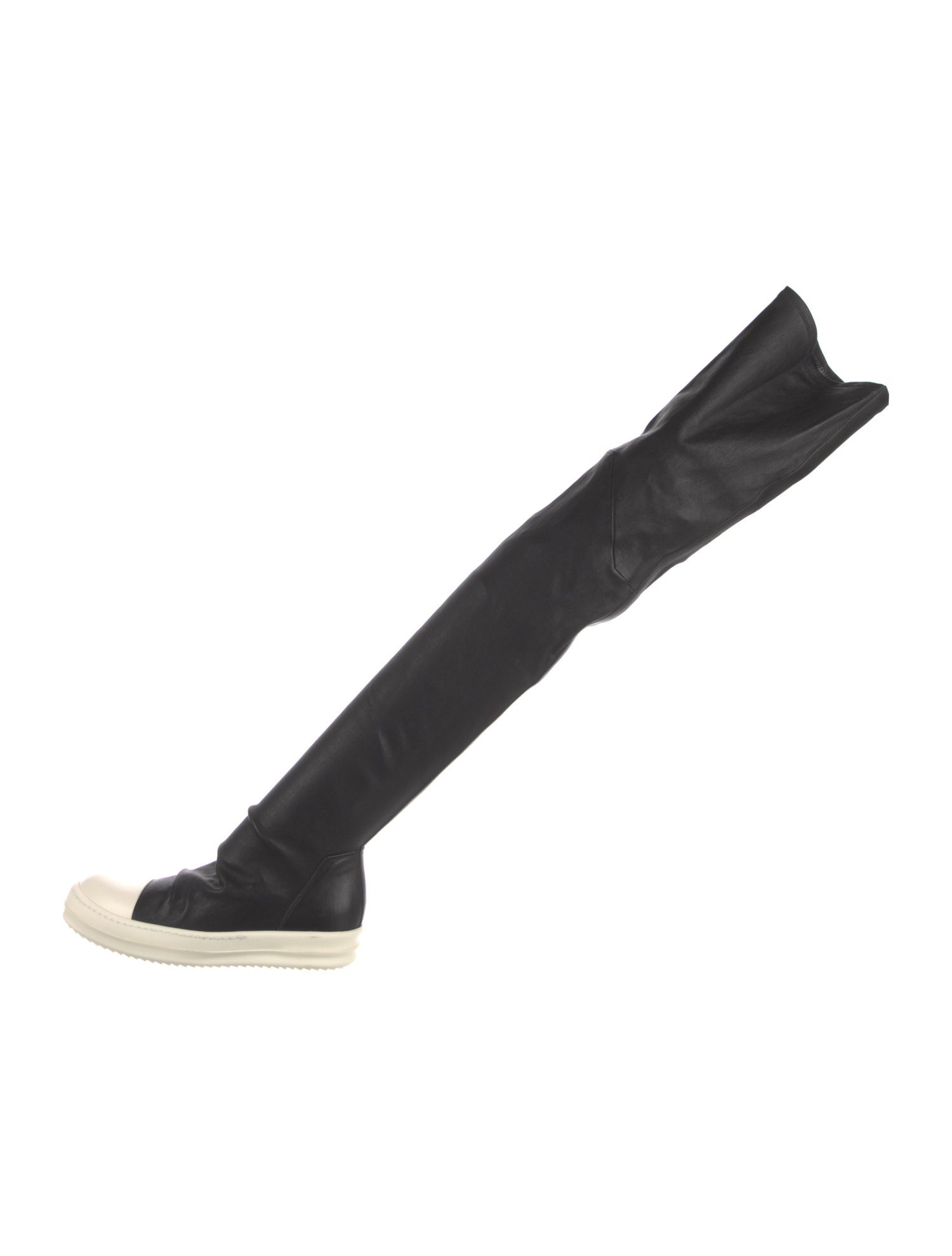 Rick Owens Leather Animal Print Boots