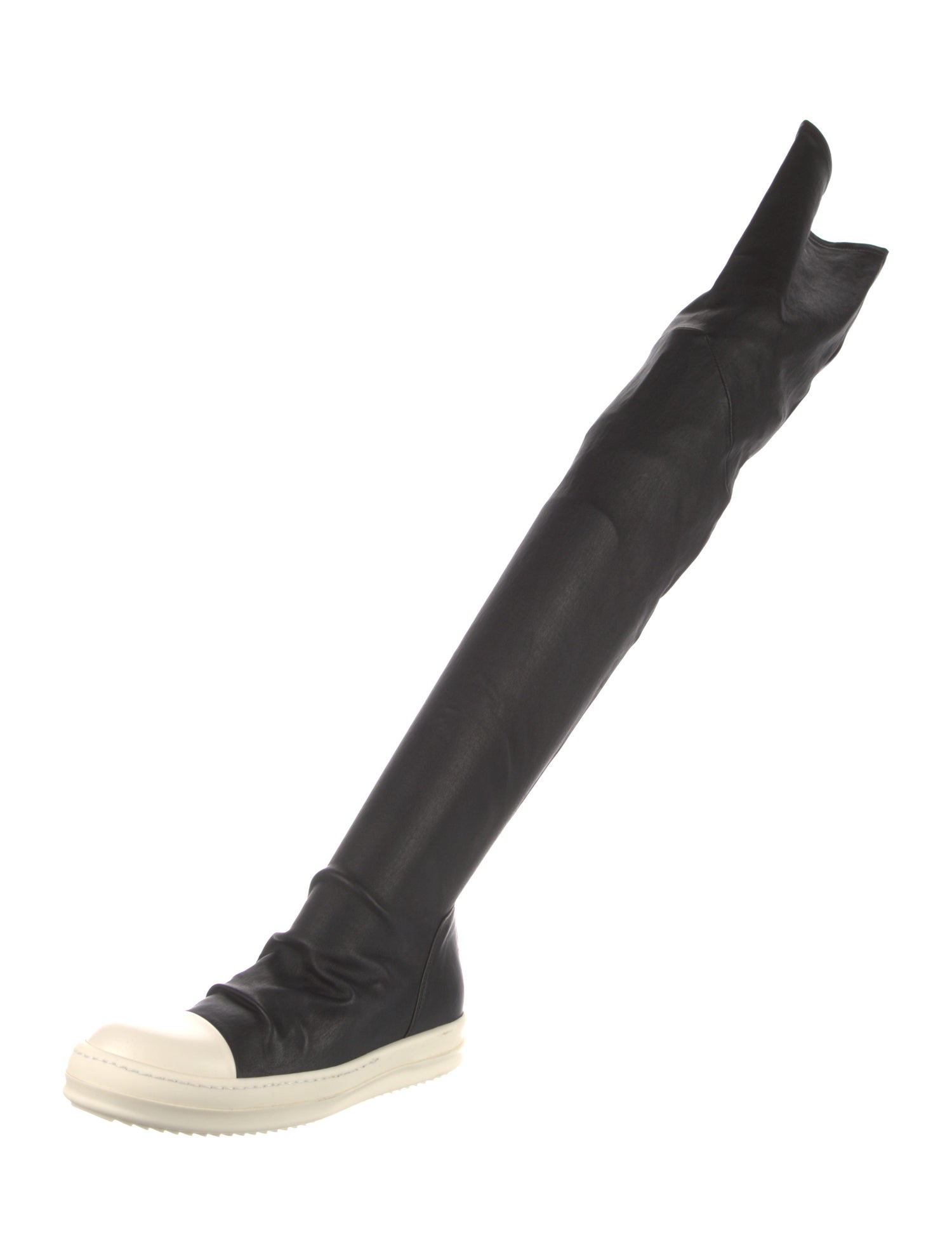 Rick Owens Leather Animal Print Boots