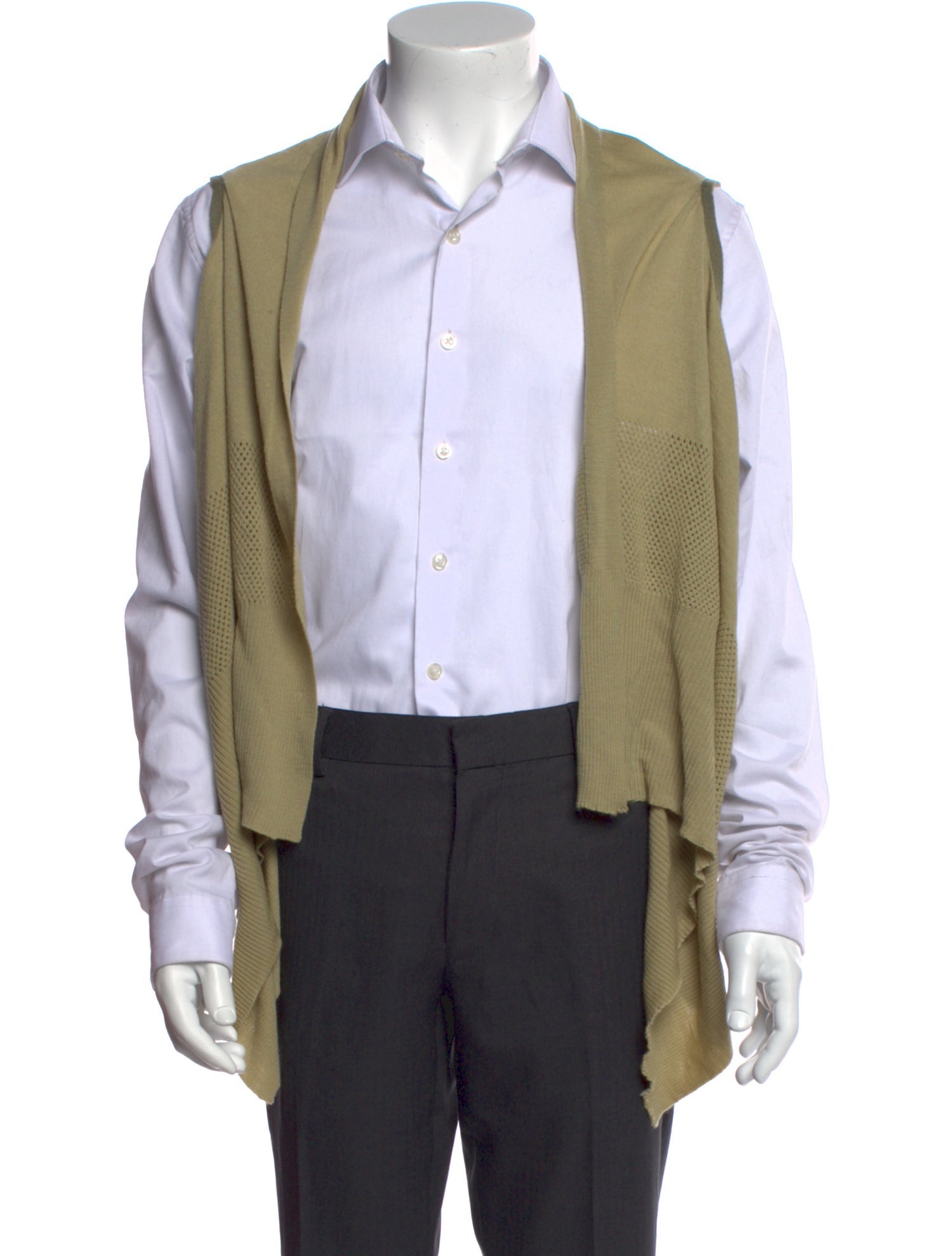 Rick Owens Virgin Wool Open Front Cardigan