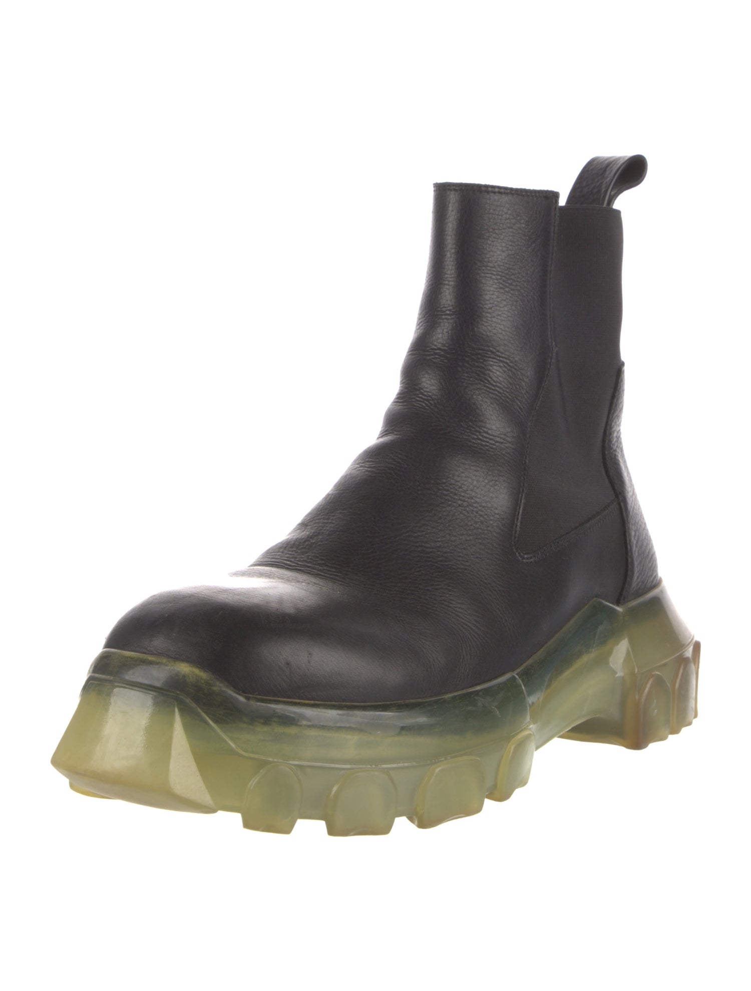 Rick Owens Leather Chelsea Boots