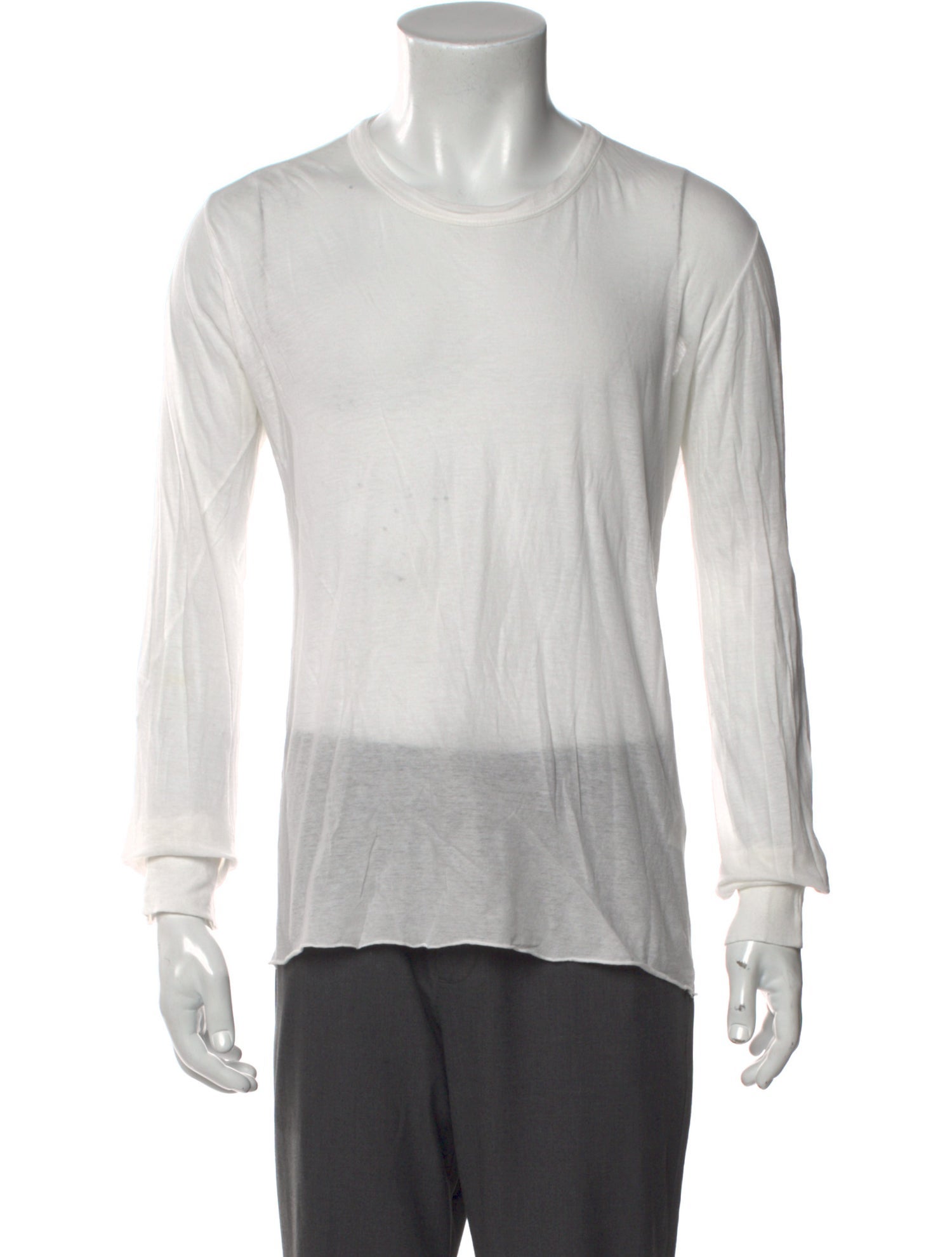 Rick Owens Crew Neck Long Sleeve T-Shirt
