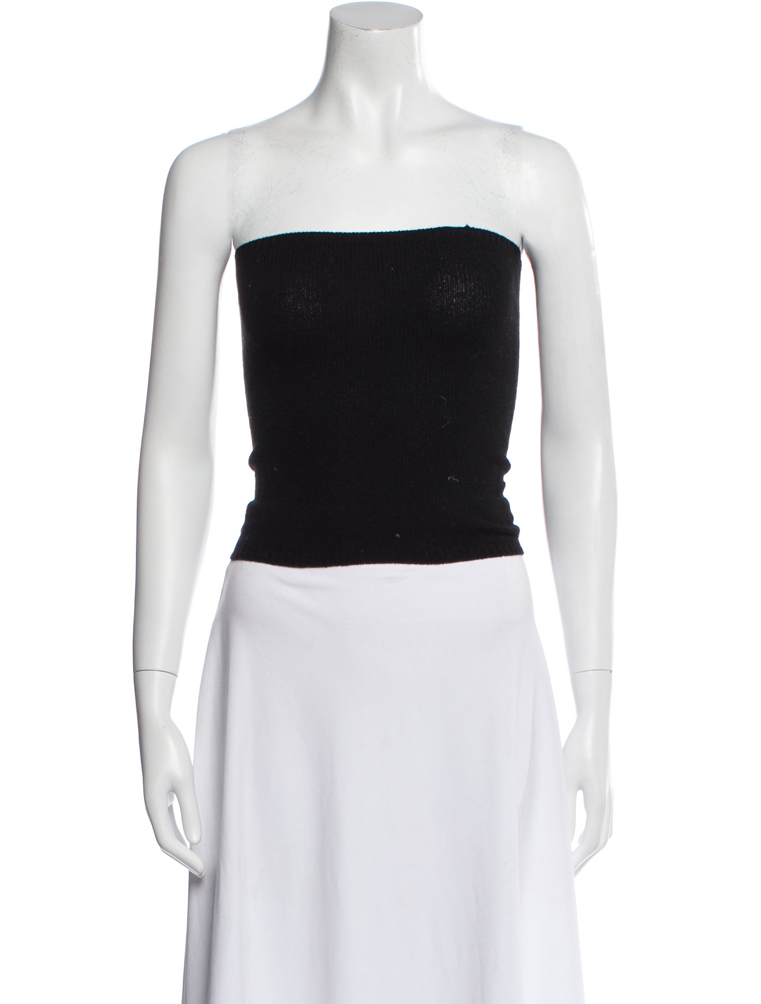 Rick Owens Cashmere Strapless Crop Top
