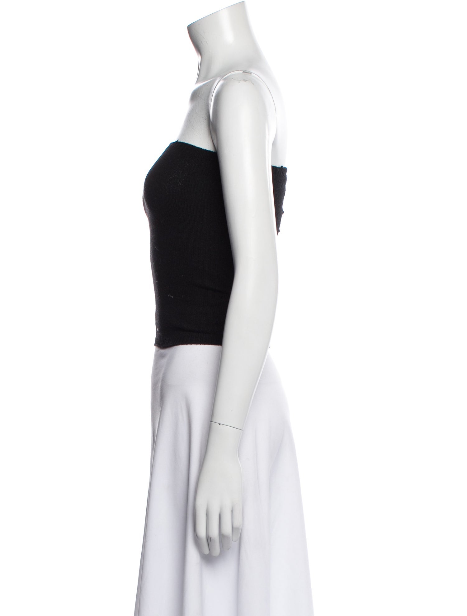Rick Owens Cashmere Strapless Crop Top