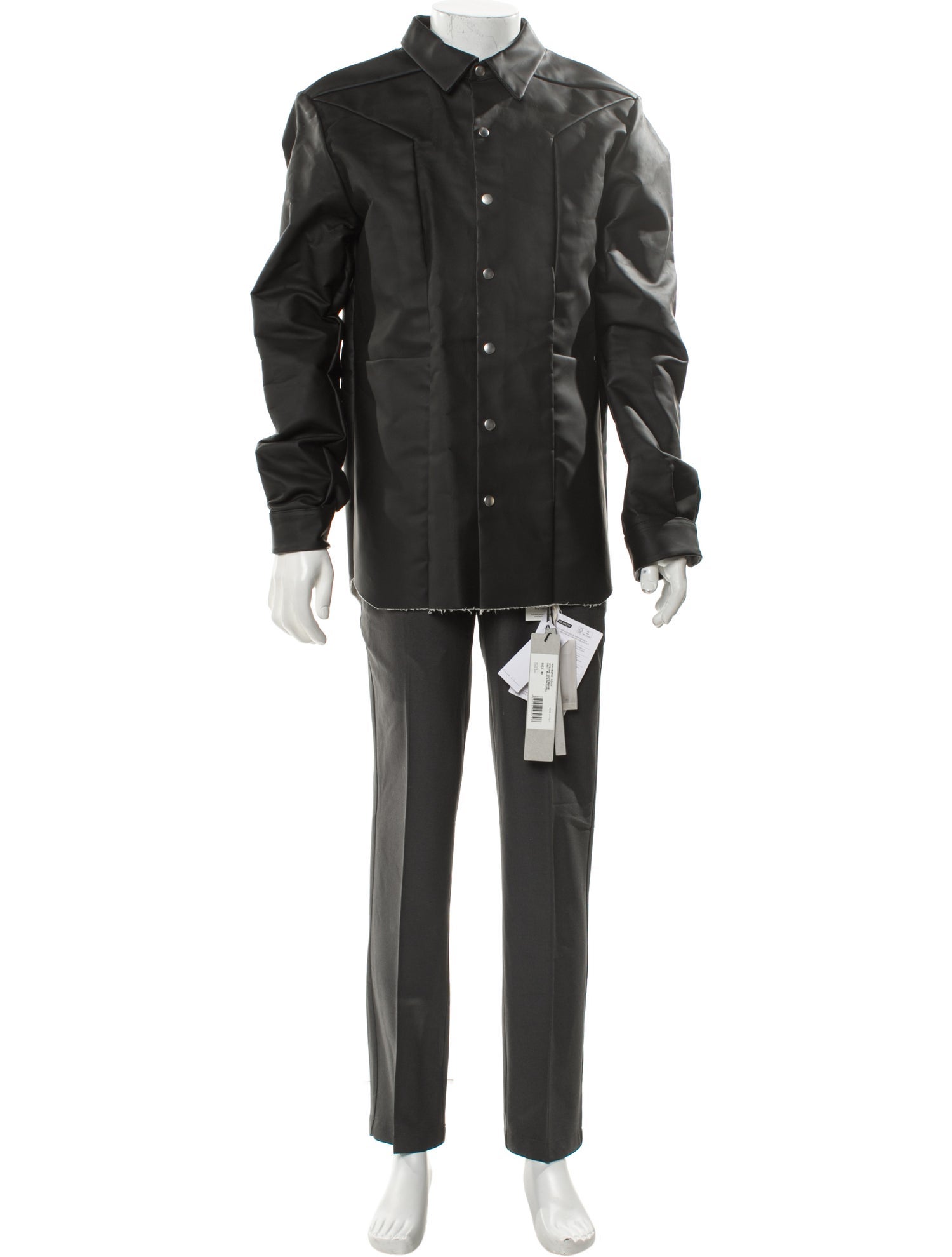 Rick Owens 2022 'Strobe' Strobe Coated Outershirt Parka