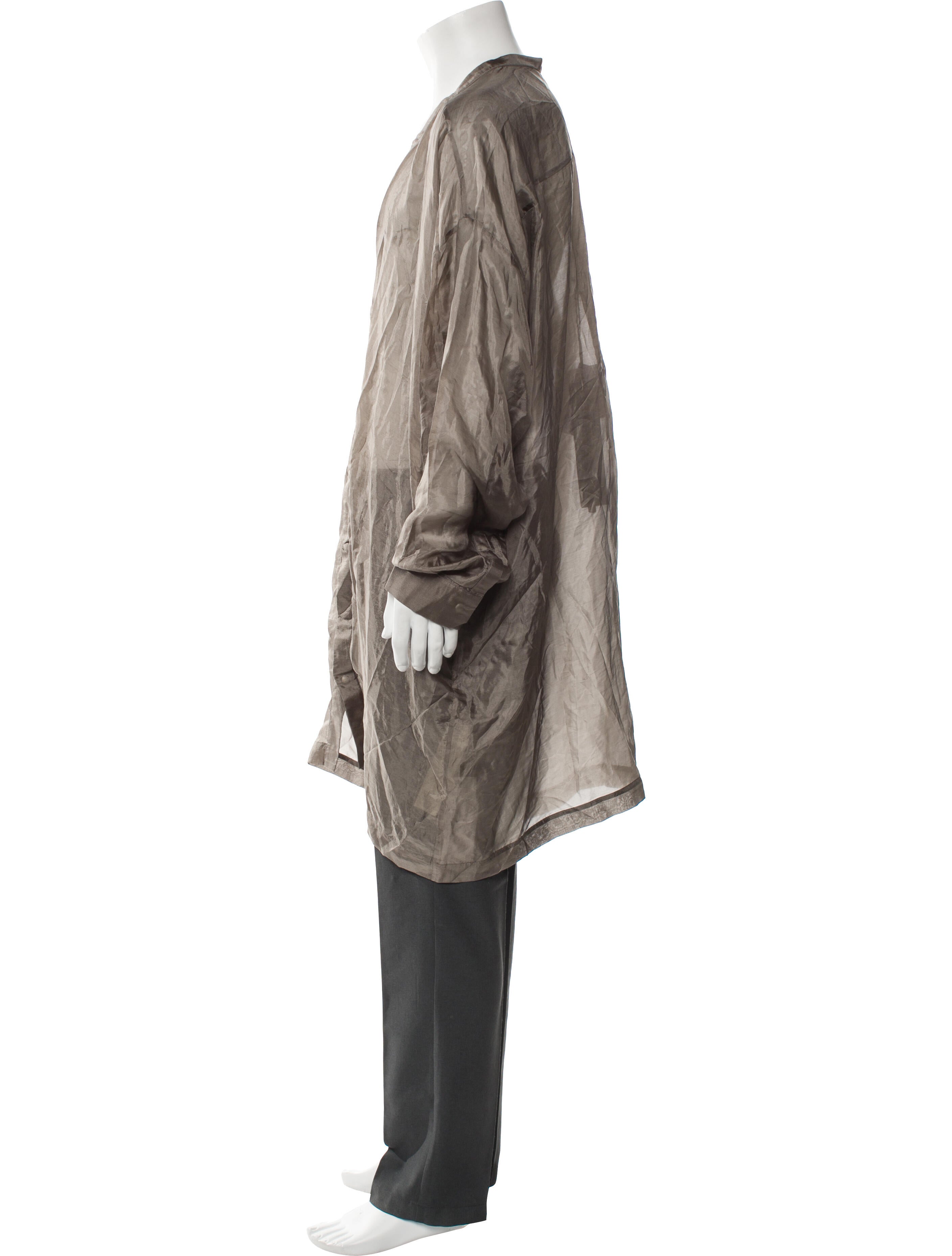 Rick Owens Silk Long Sleeve Shirt w/ Tags