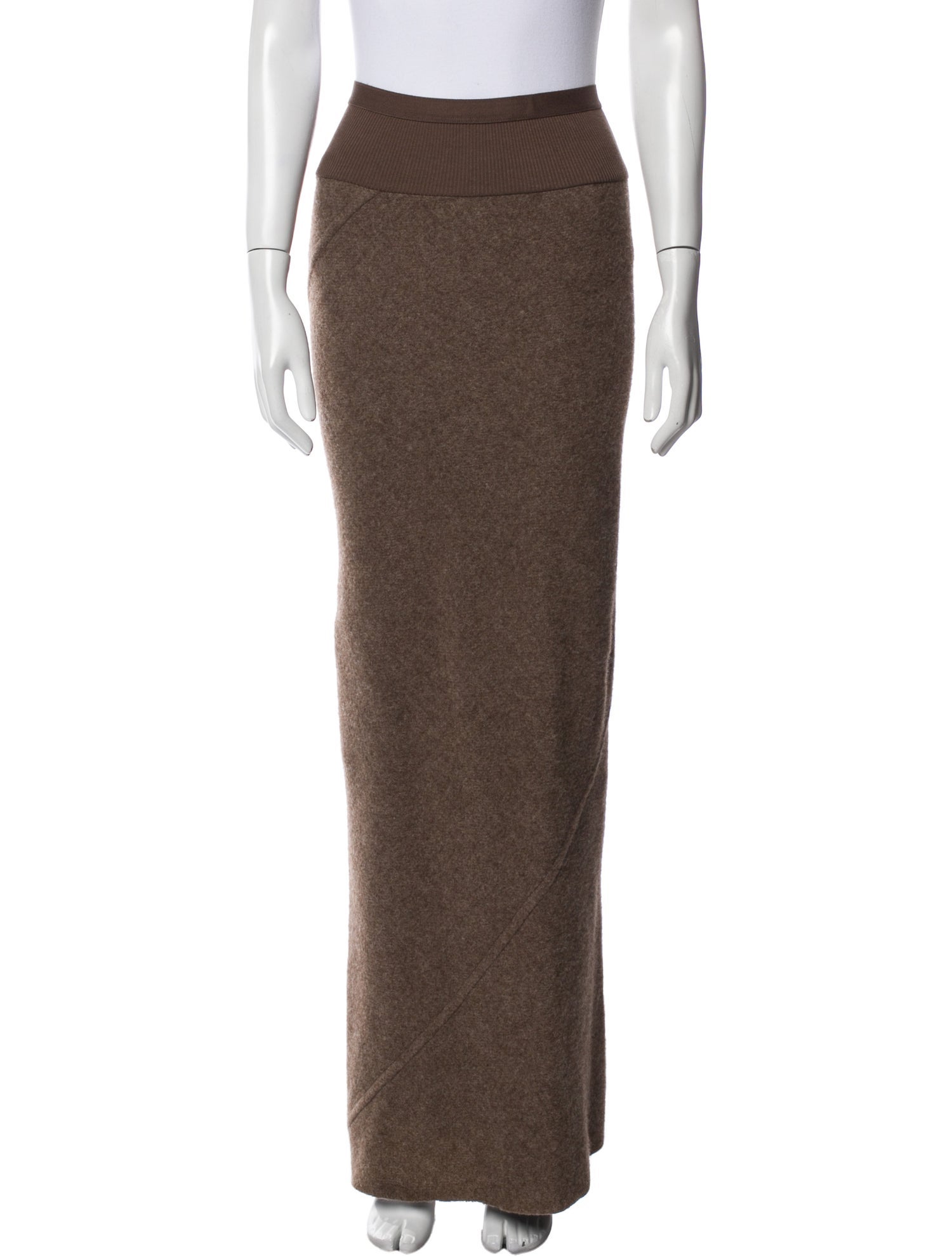 Rick Owens Virgin Wool Long Skirt