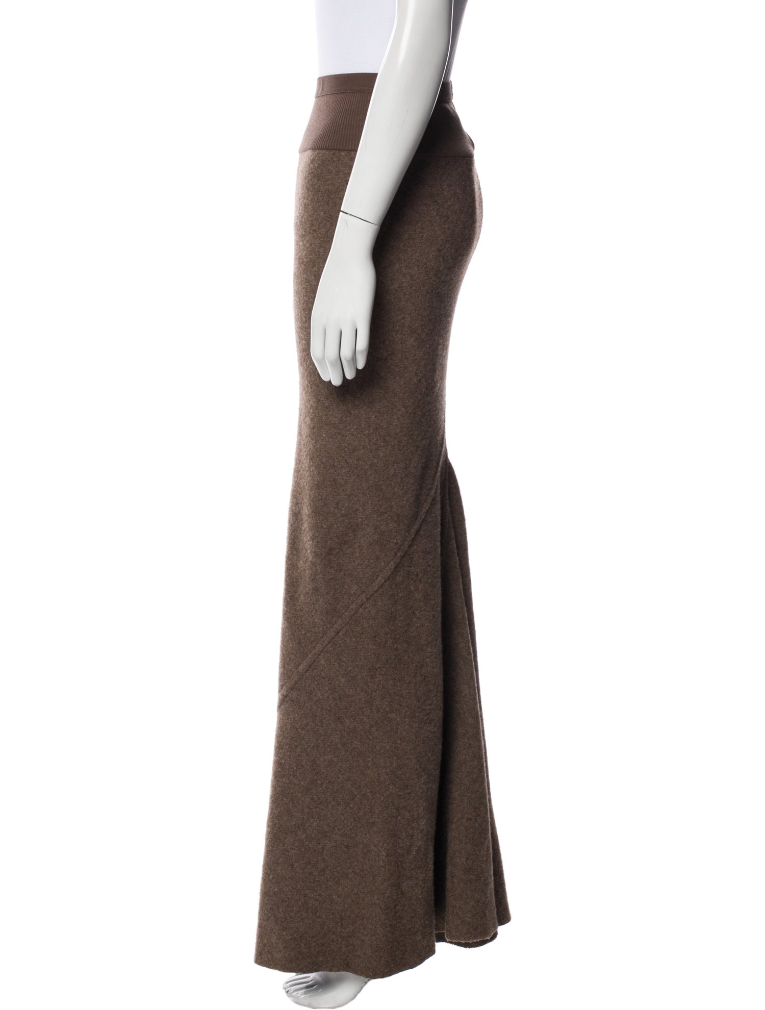 Rick Owens Virgin Wool Long Skirt
