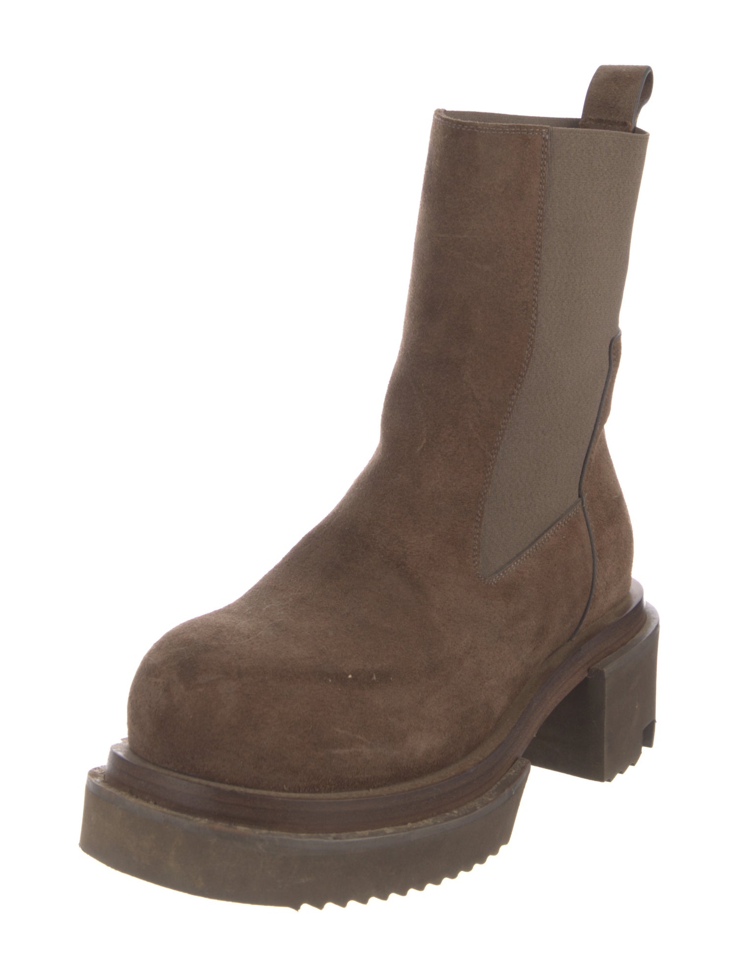 Rick Owens Suede Chelsea Boots