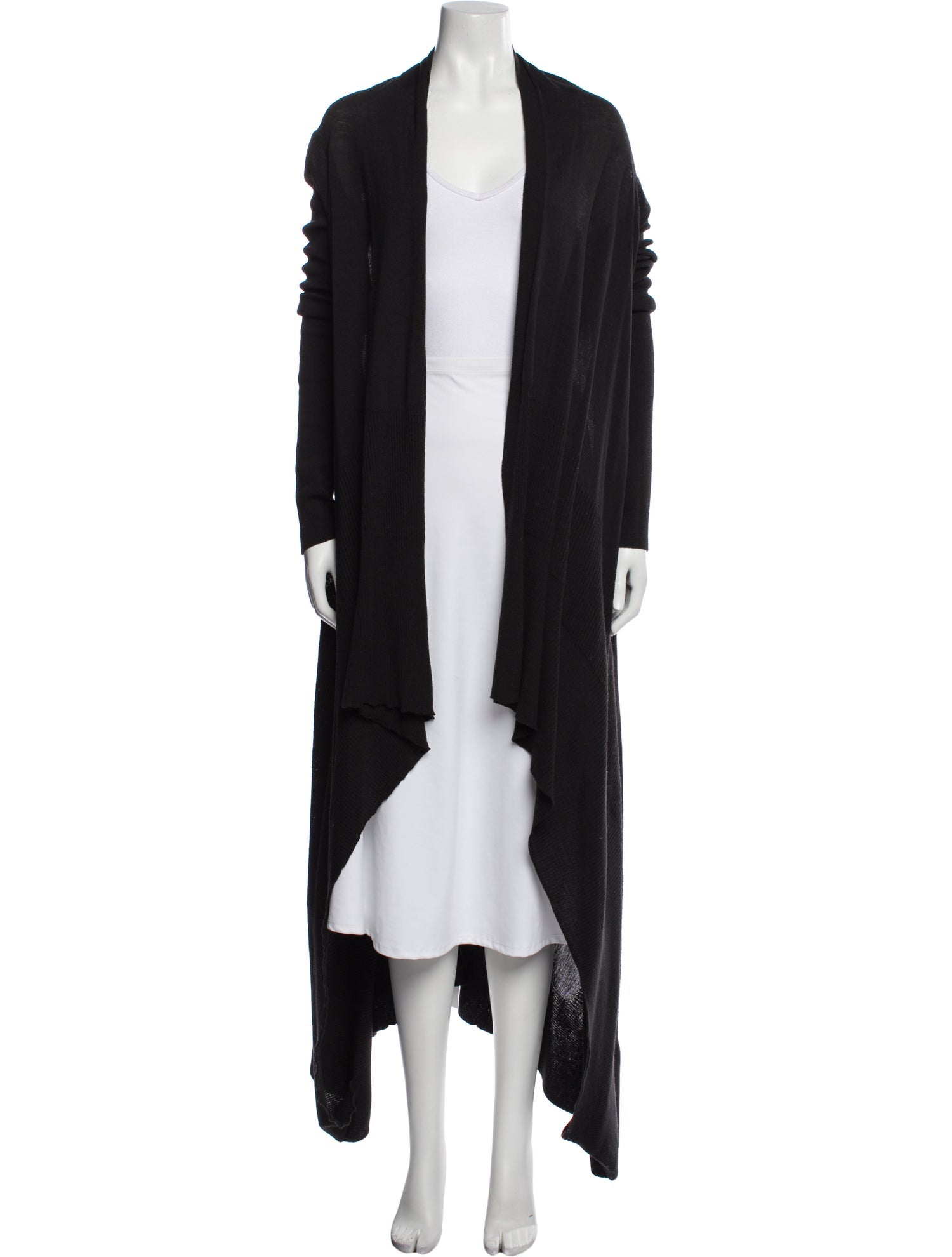 Rick Owens Virgin Wool Open Front Sweater