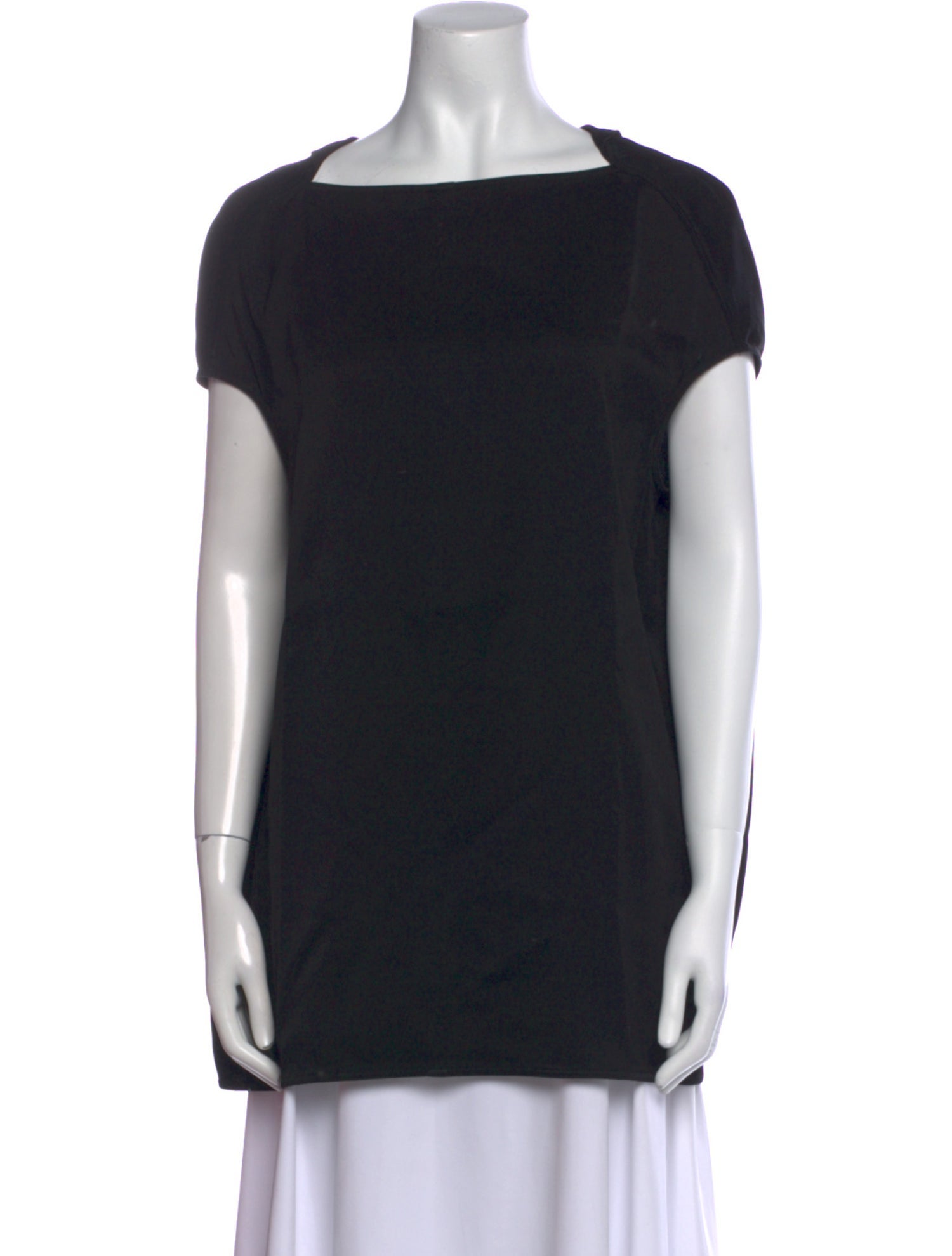 Rick Owens Square Neckline Short Sleeve Tunic