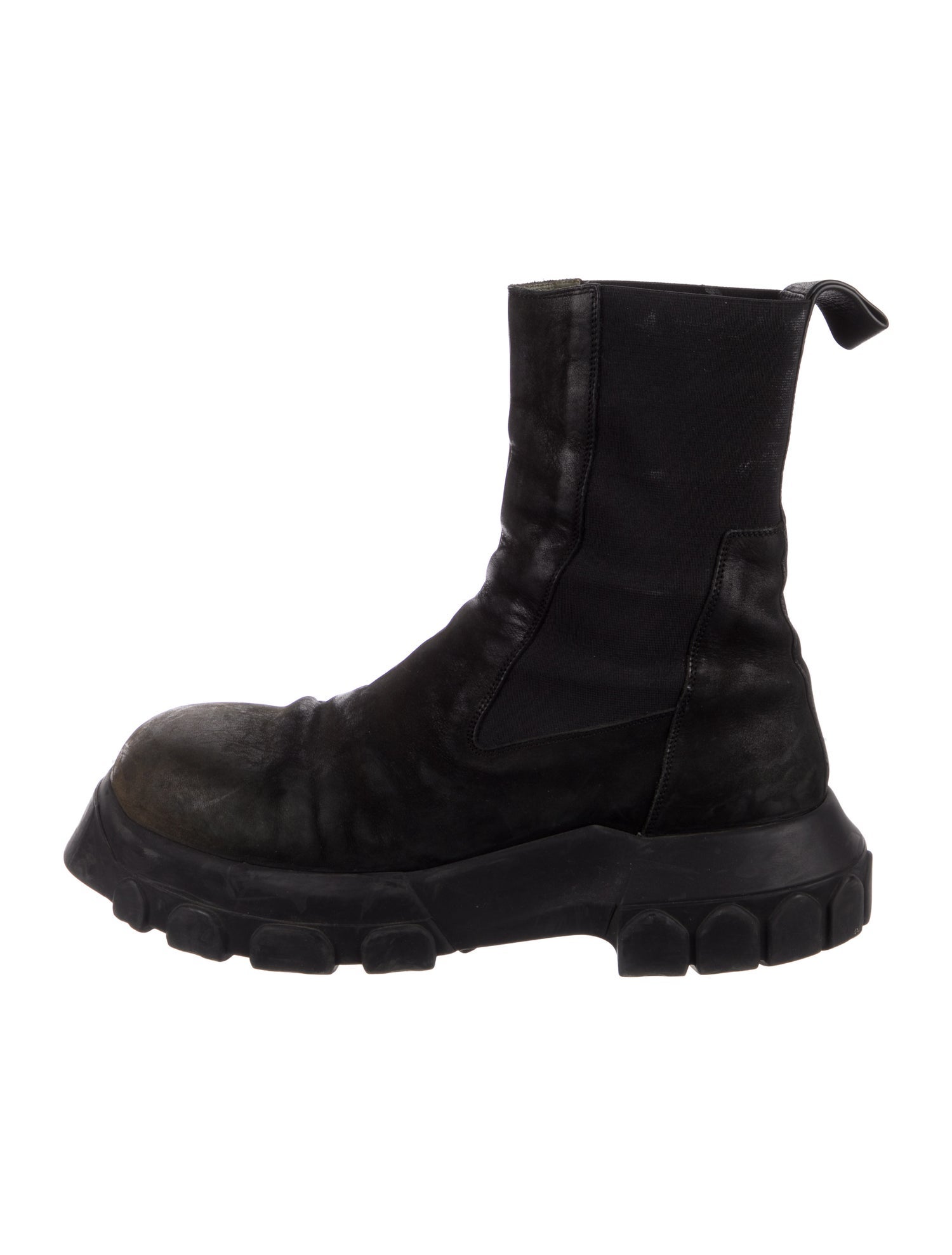 Rick Owens Leather Chelsea Boots