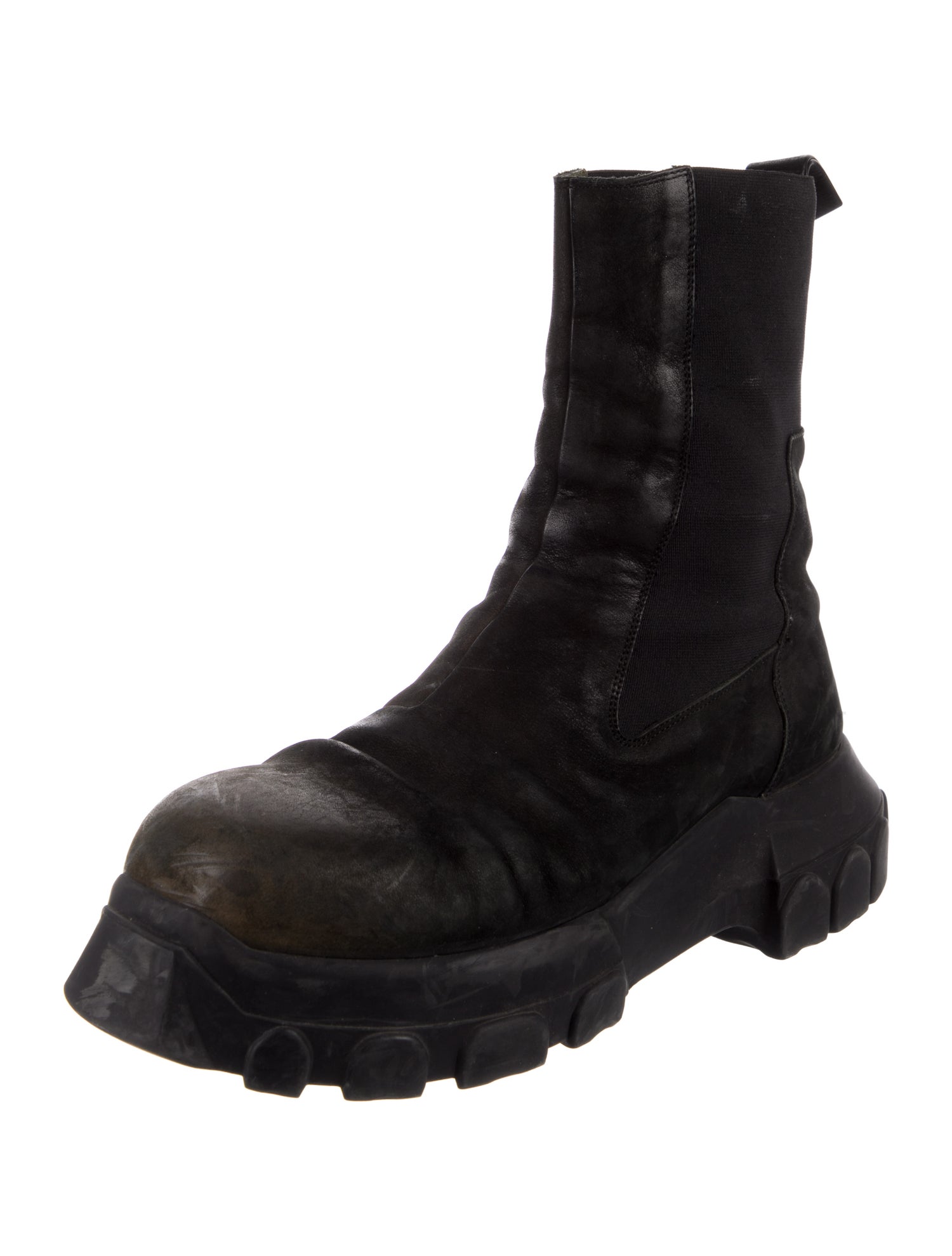 Rick Owens Leather Chelsea Boots