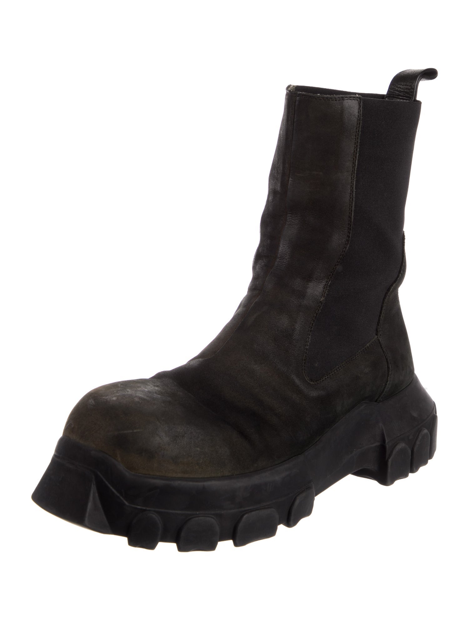 Rick Owens Leather Chelsea Boots