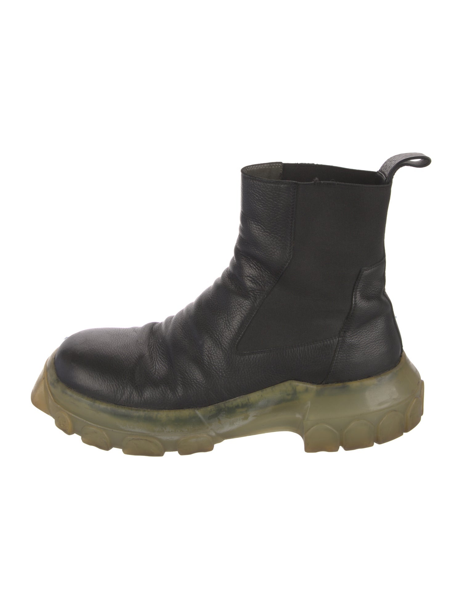 Rick Owens Leather Chelsea Boots