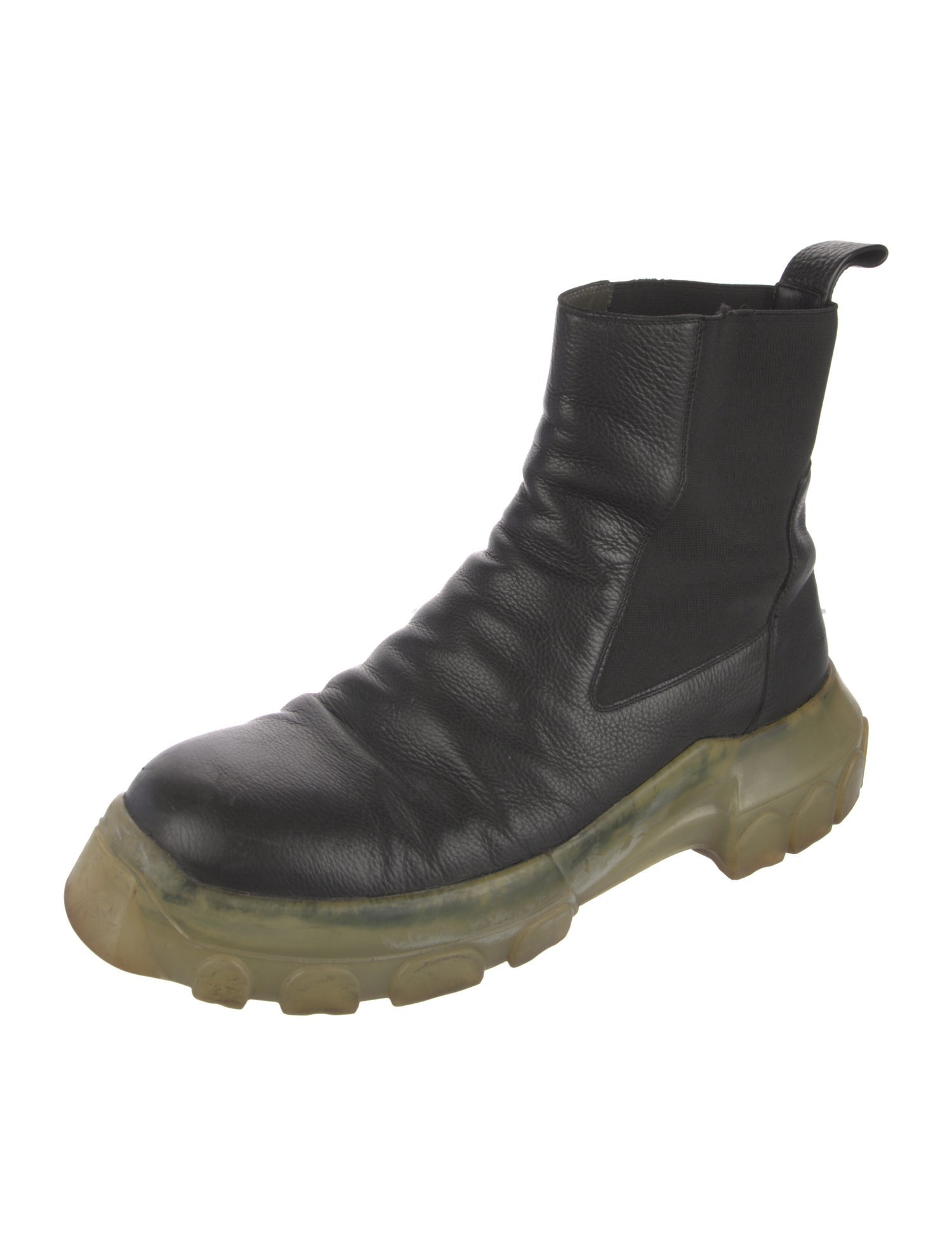 Rick Owens Leather Chelsea Boots